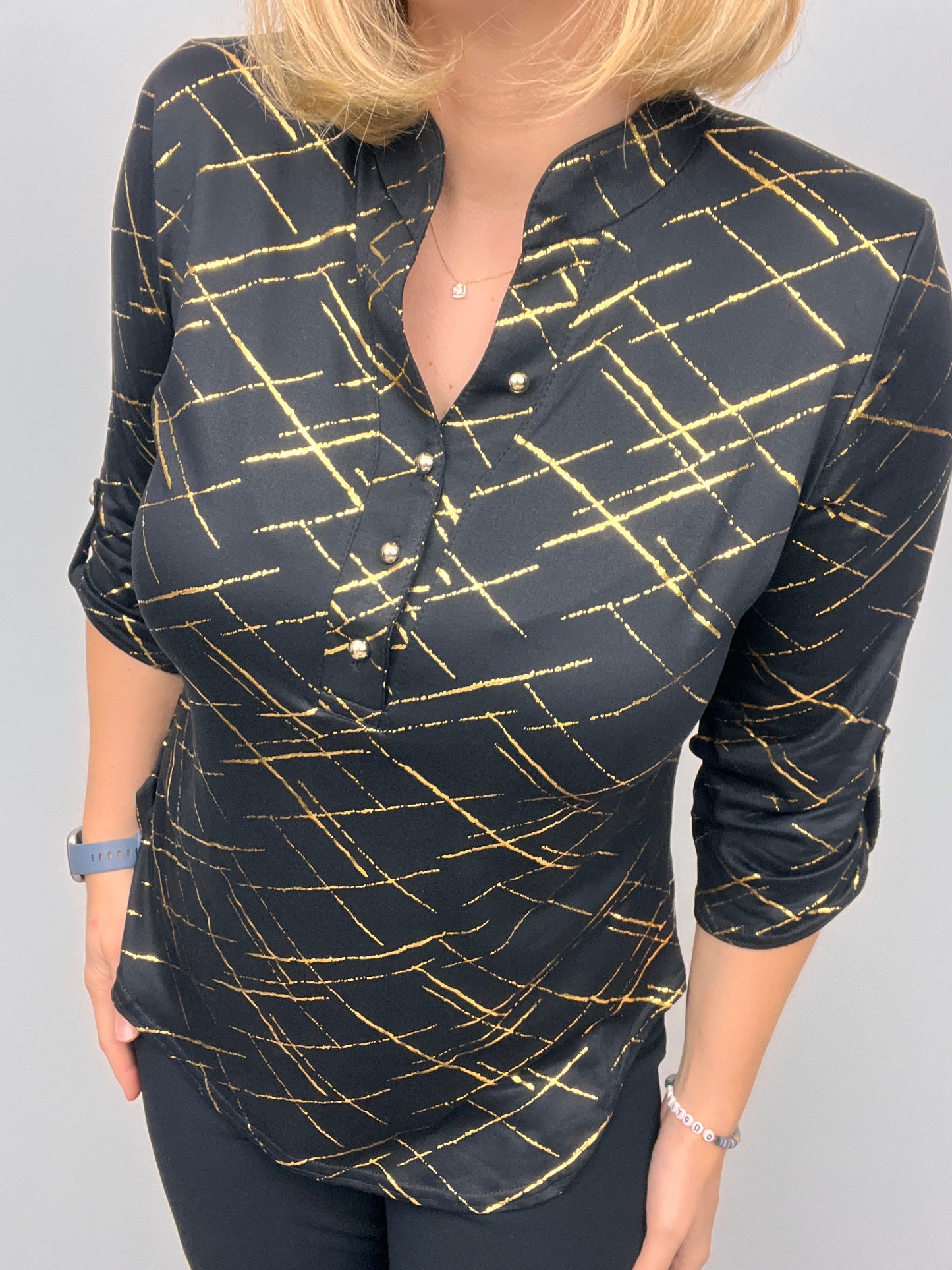 JILL stand-up collar party top
