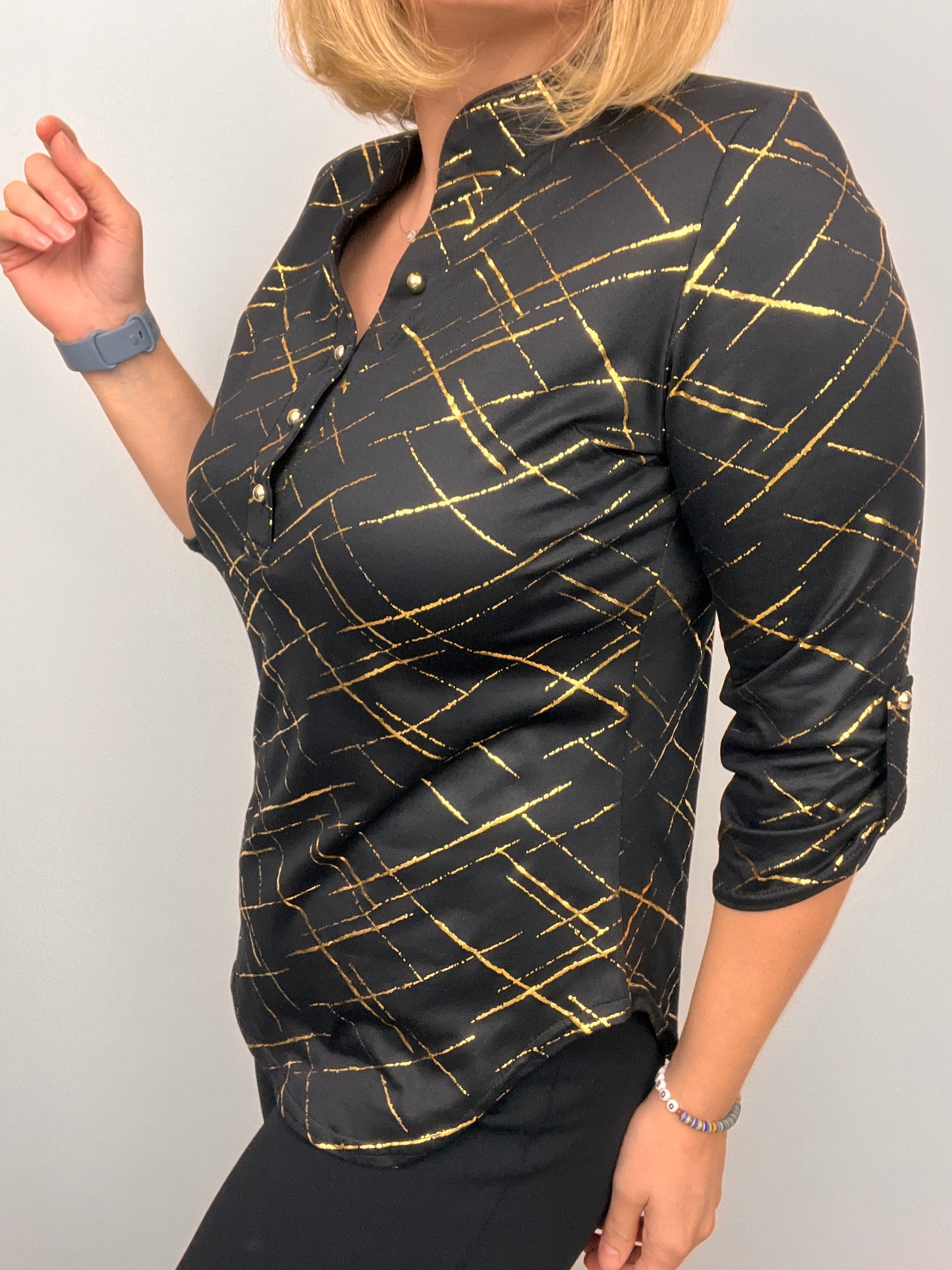 JILL stand-up collar party top