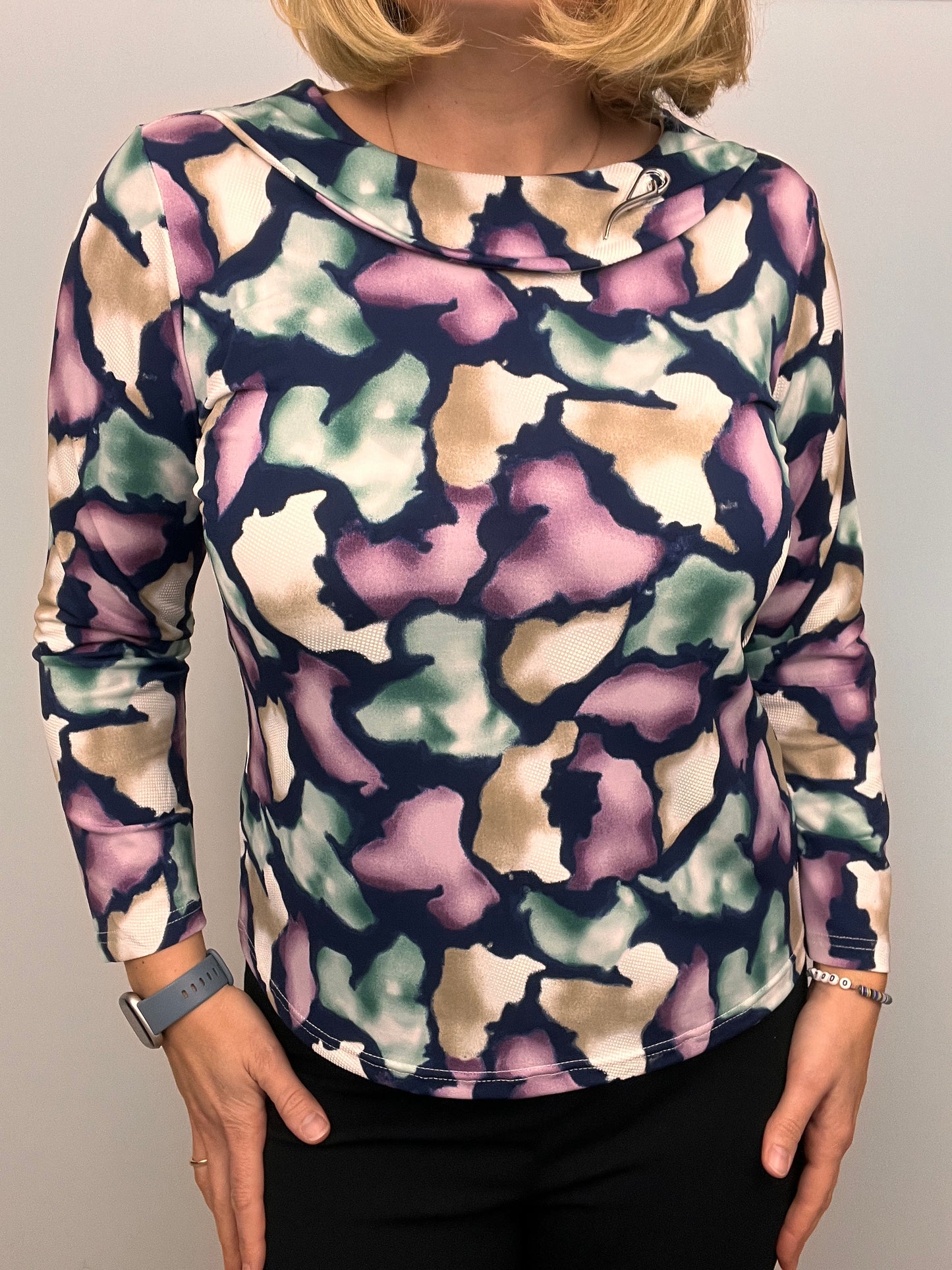 HARMONY Top with flat cowl neck