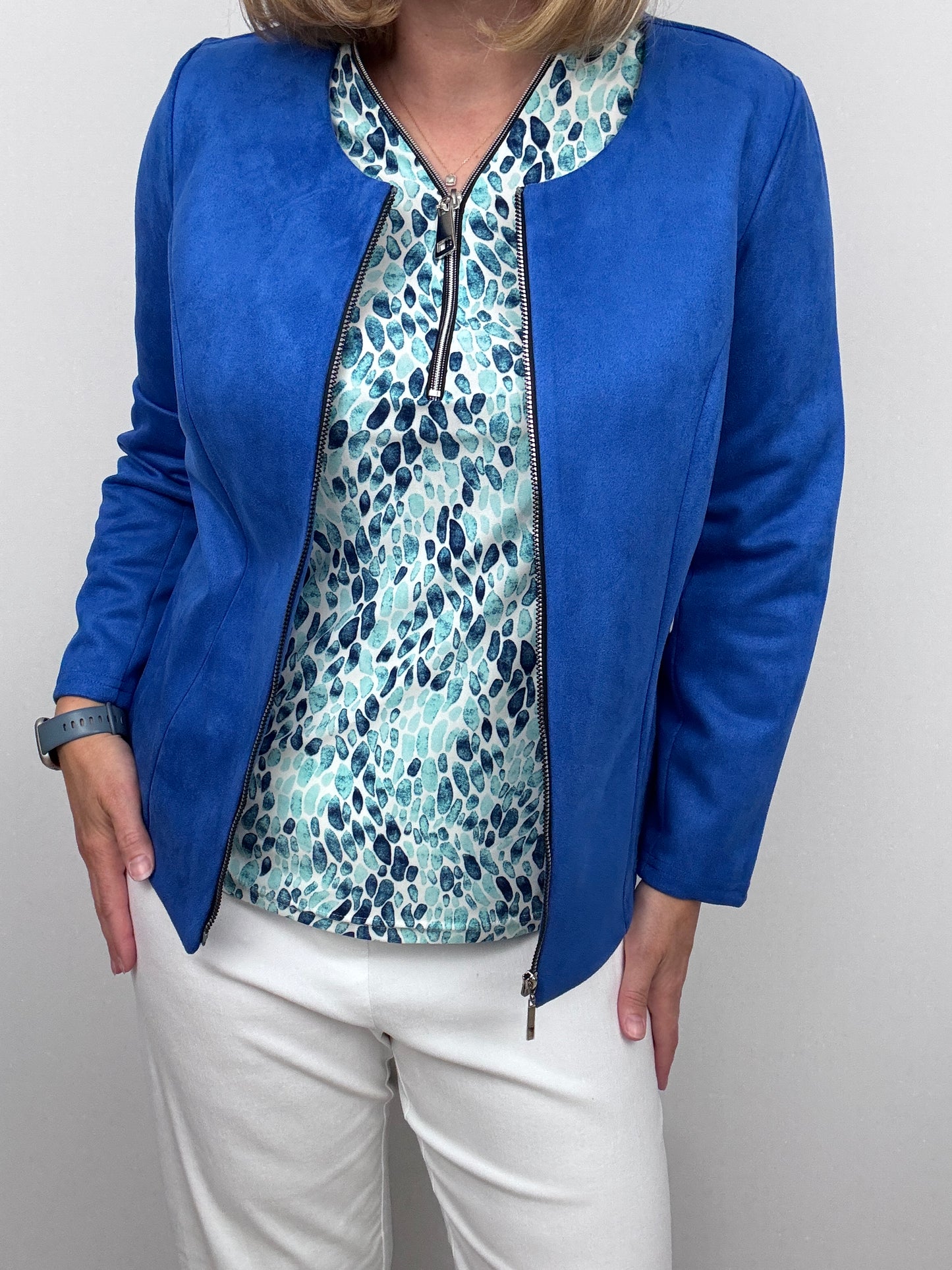 EILEEN 3/4 sleeve zip top