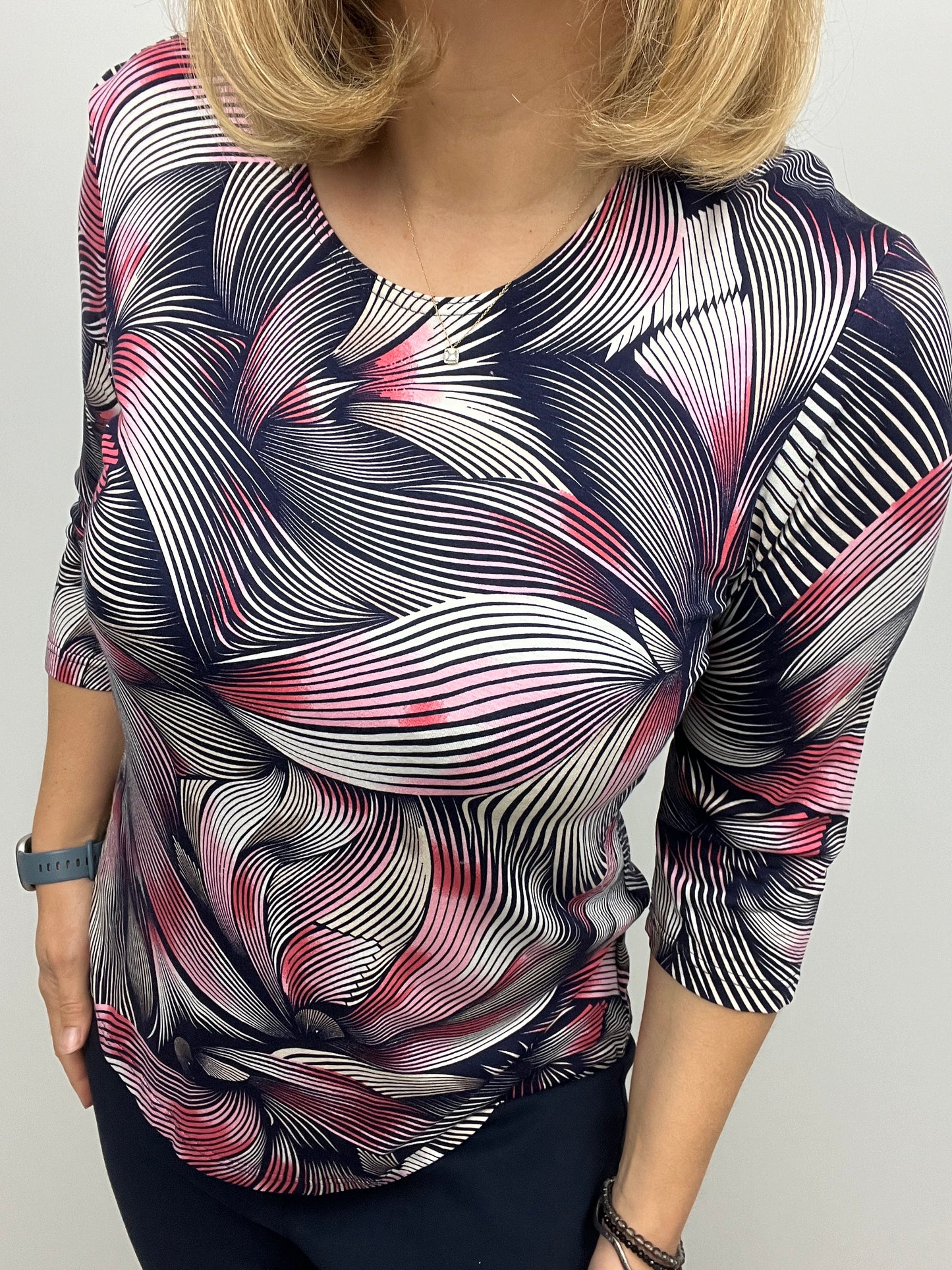 CASSIDY cotton feel style top 3/4 sleeves