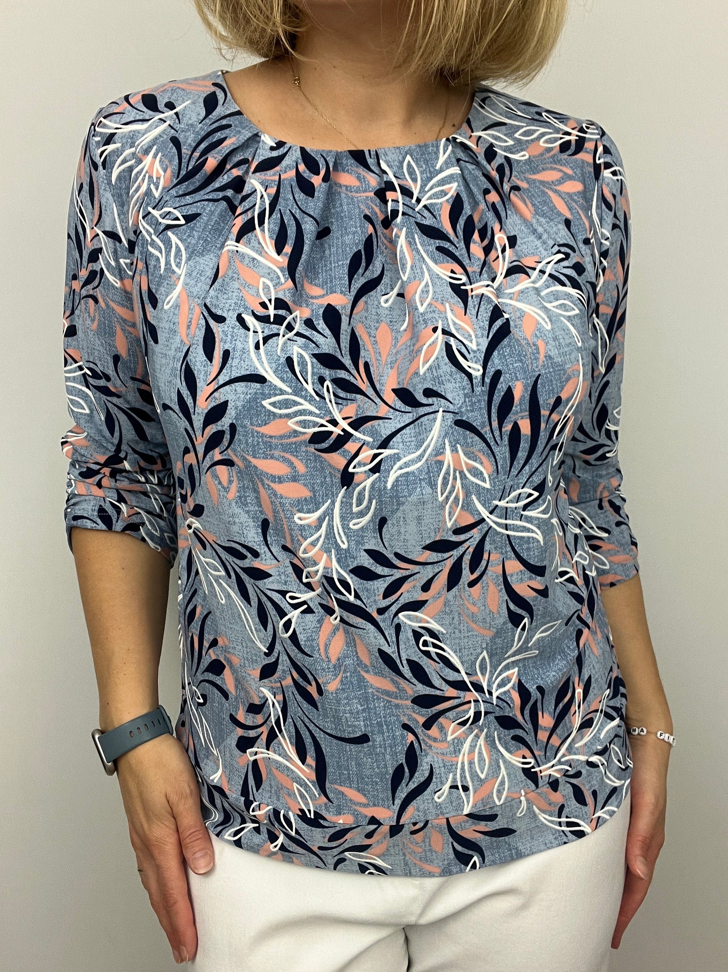 SHARON relaxed fit top with wide band hem