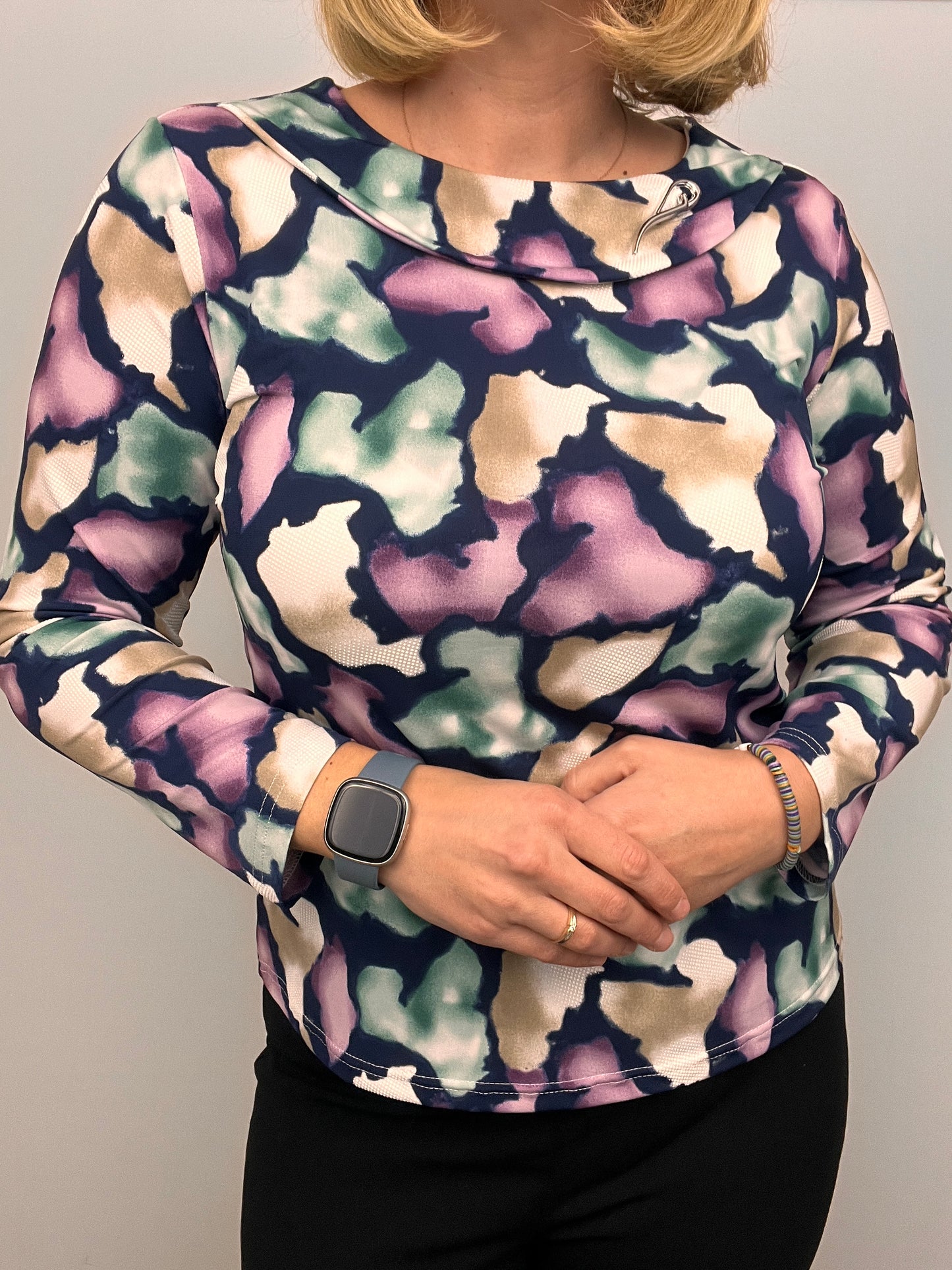 HARMONY Top with flat cowl neck