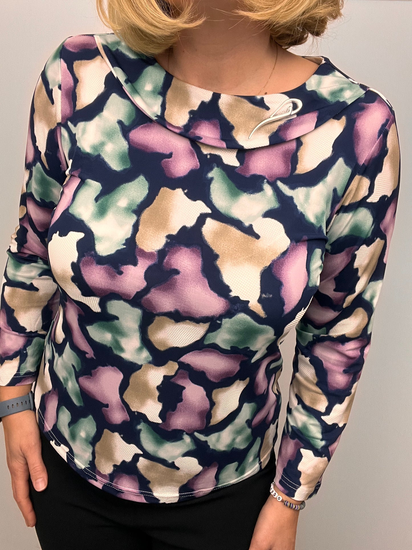 HARMONY Top with flat cowl neck