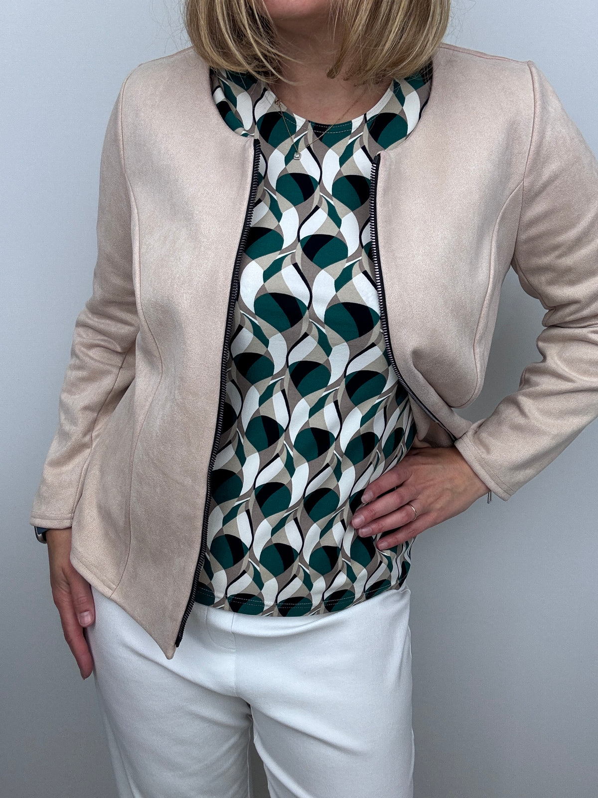 PIPER peachy feeling style top 3/4 sleeves