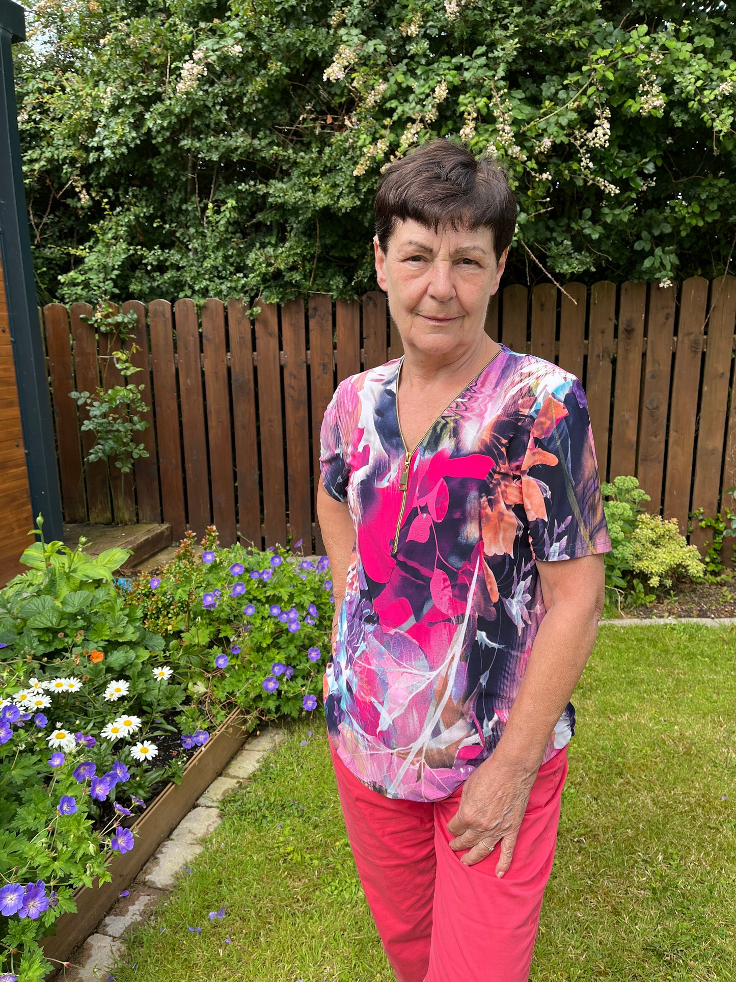 NIAMH short sleeve zip top