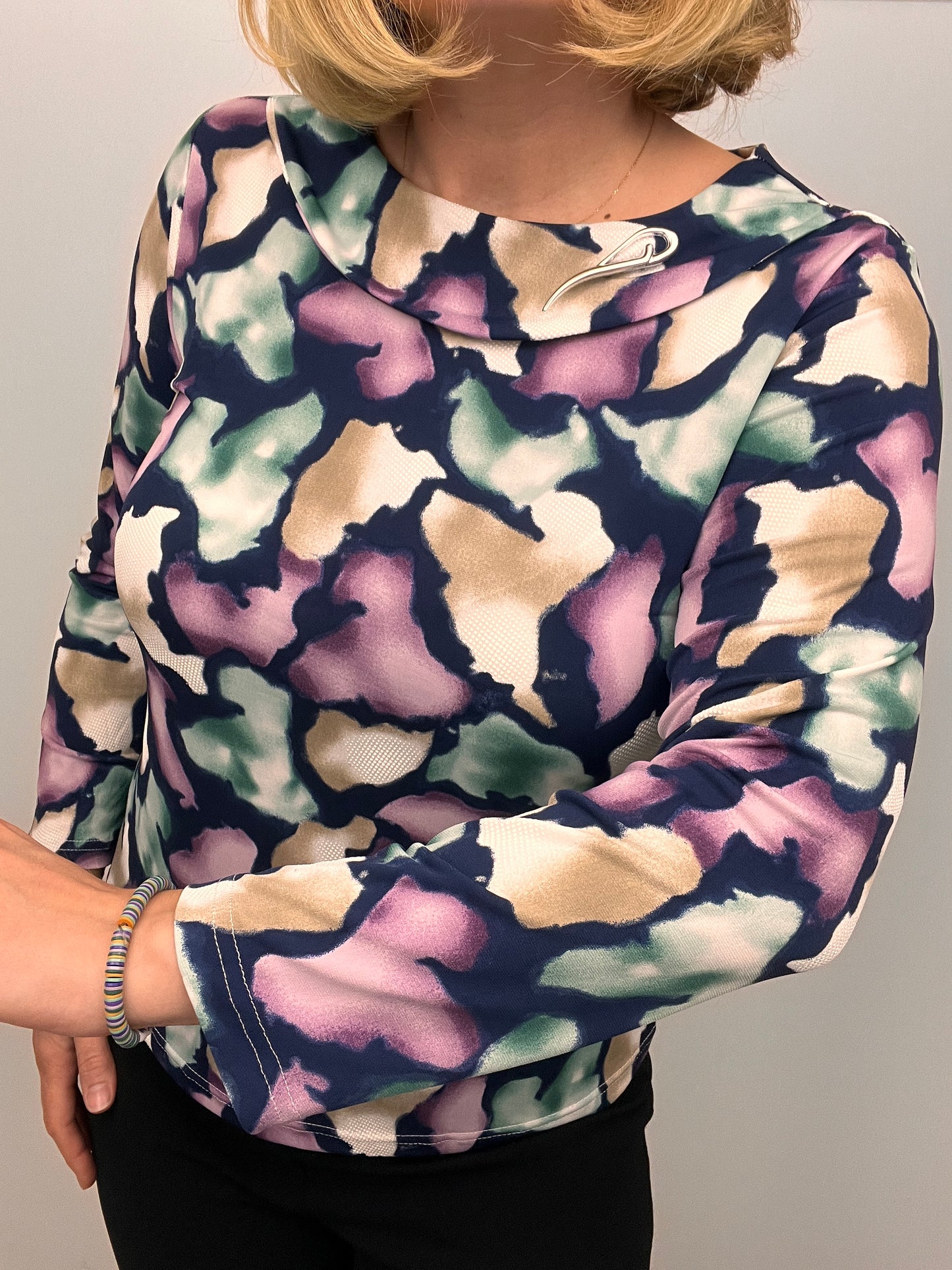 HARMONY Top with flat cowl neck