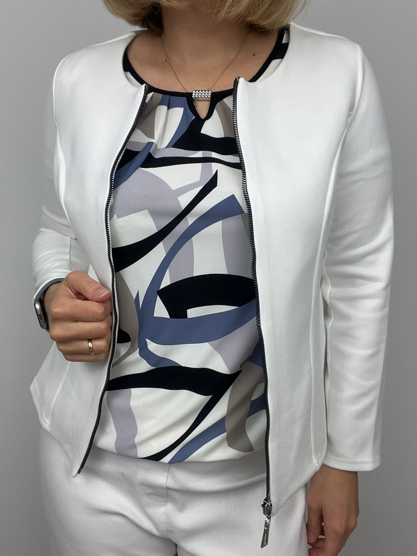 JULIA short sleeve top with elasticated hem