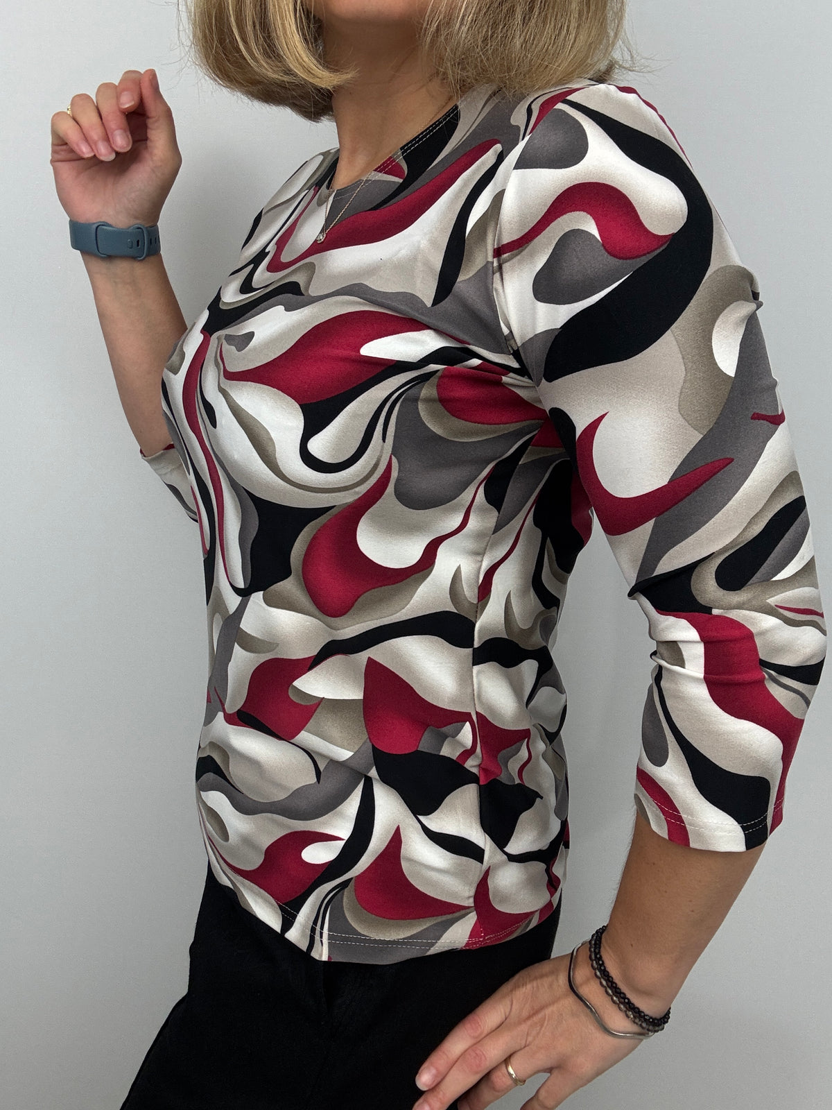 LYNDA peachy feeling style top 3/4 sleeves