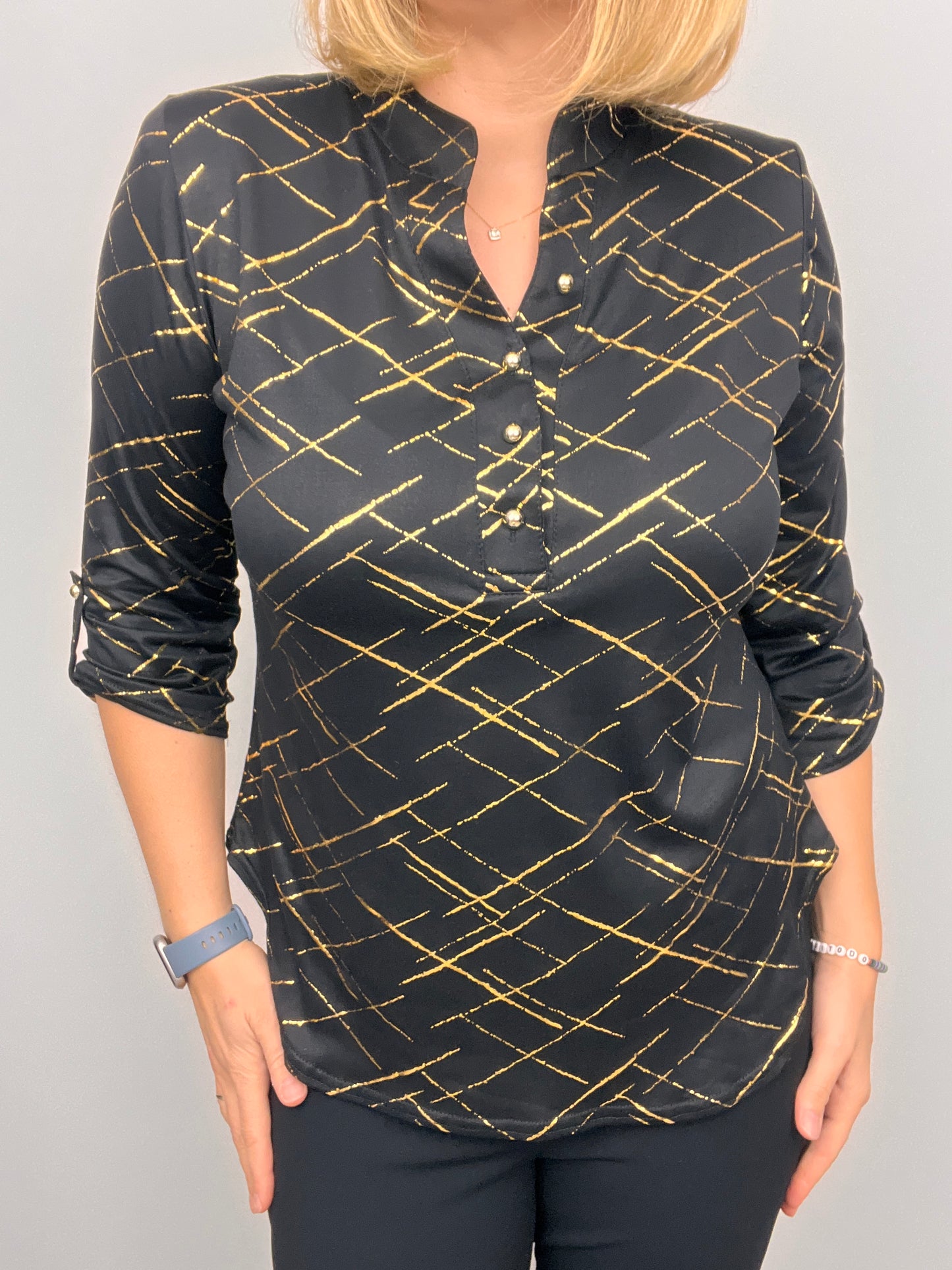 JILL stand-up collar party top