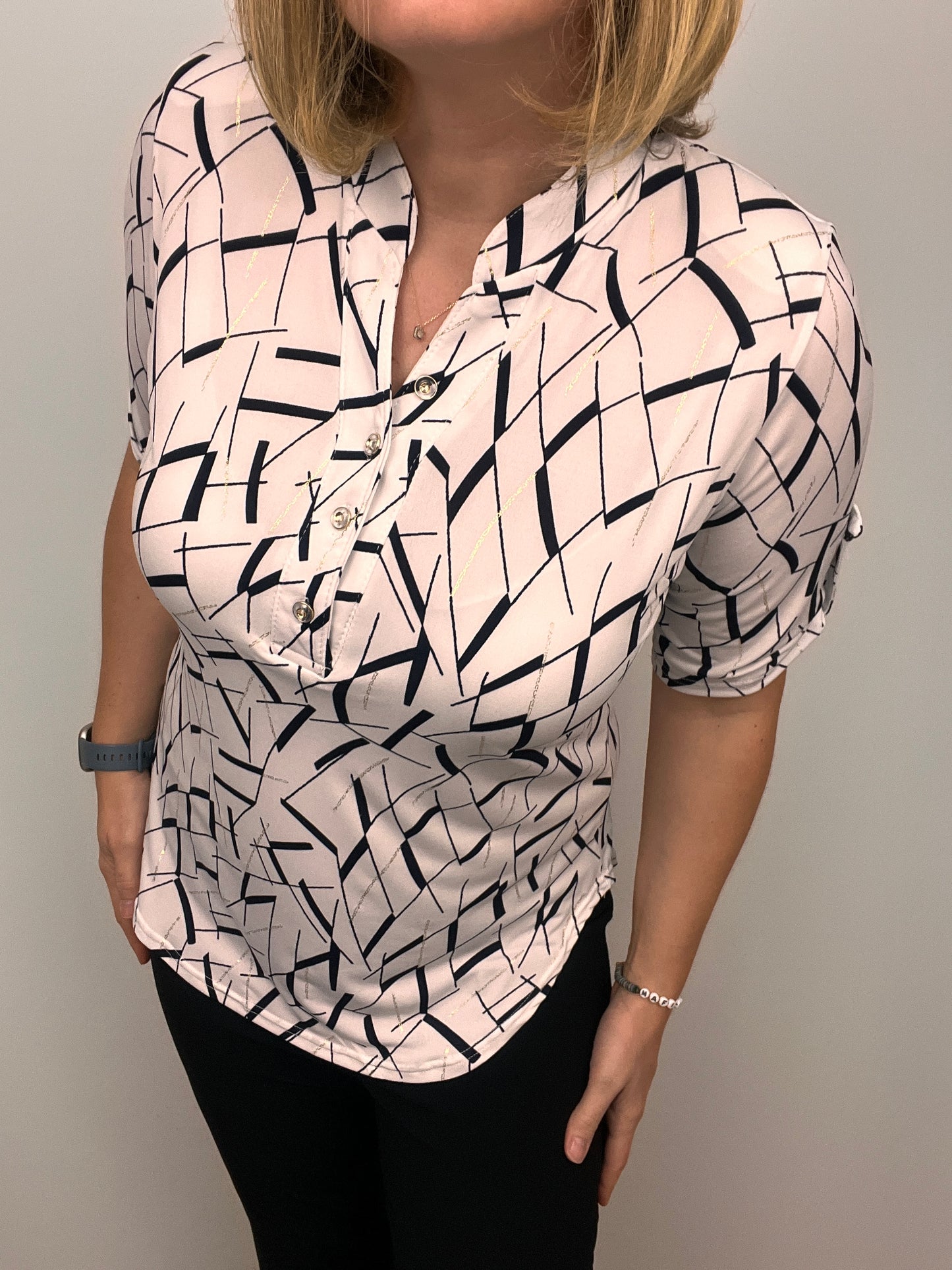 DEBRA stand-up collar blouse
