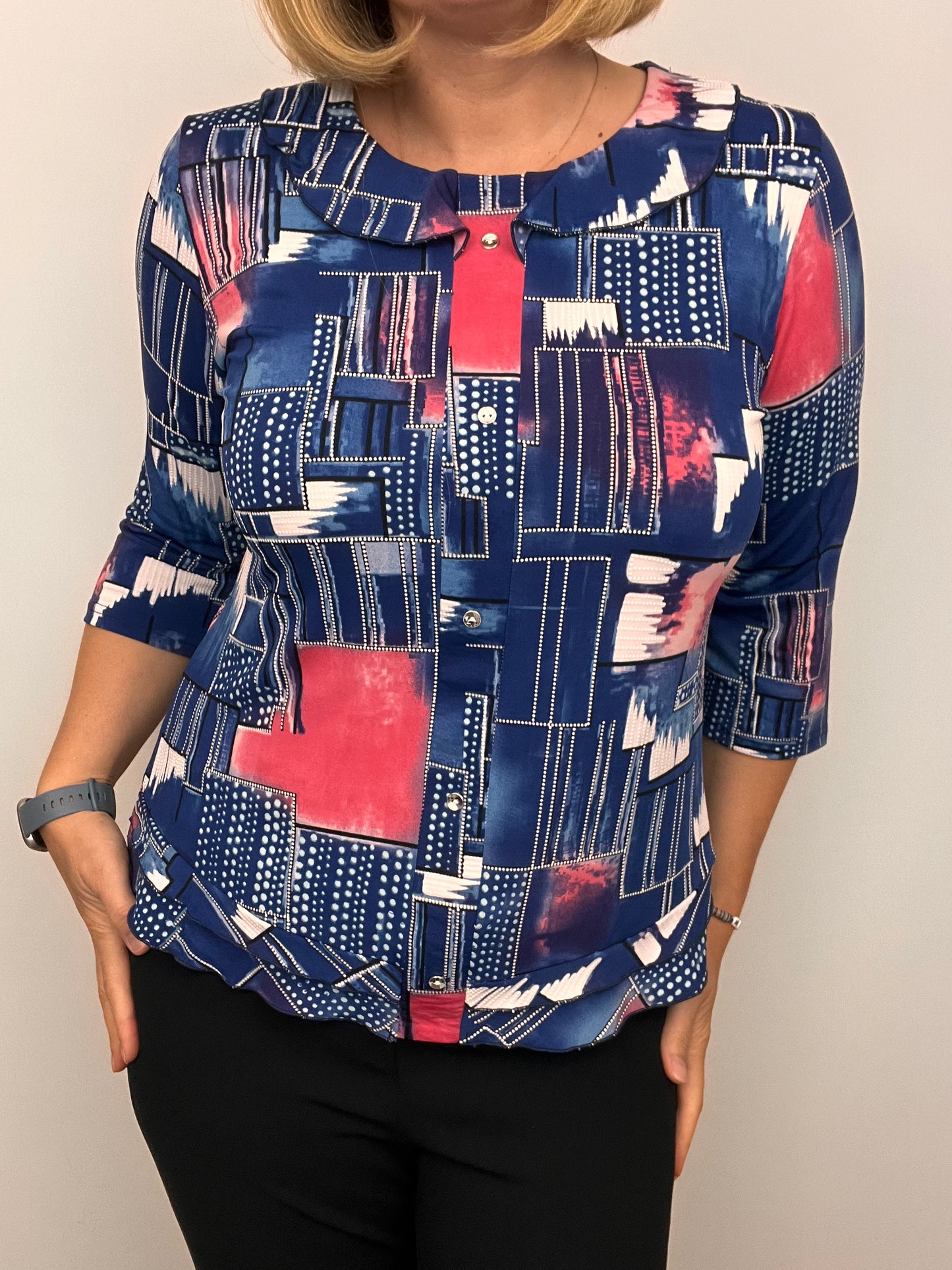 CLAUDIA top with single frill neckline