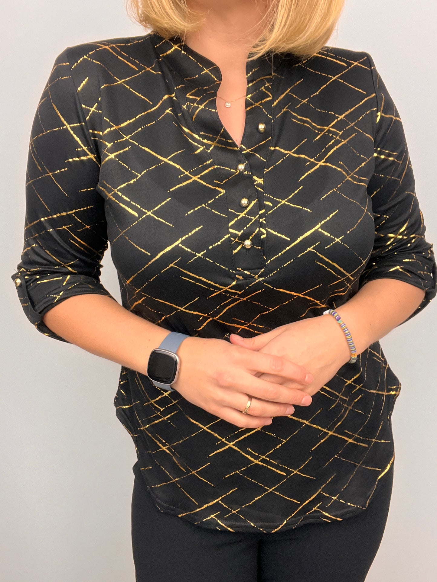 JILL stand-up collar party top