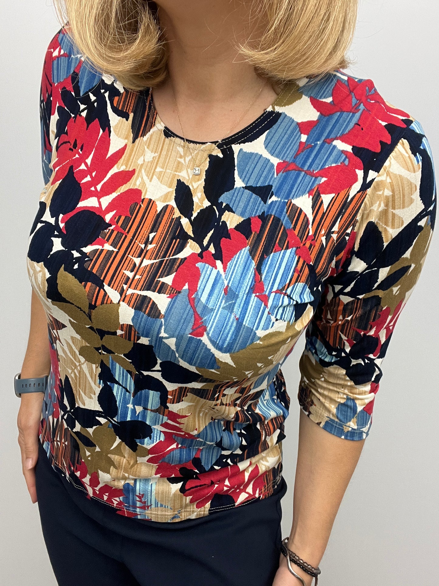 EVIE cotton feel style top 3/4 sleeves