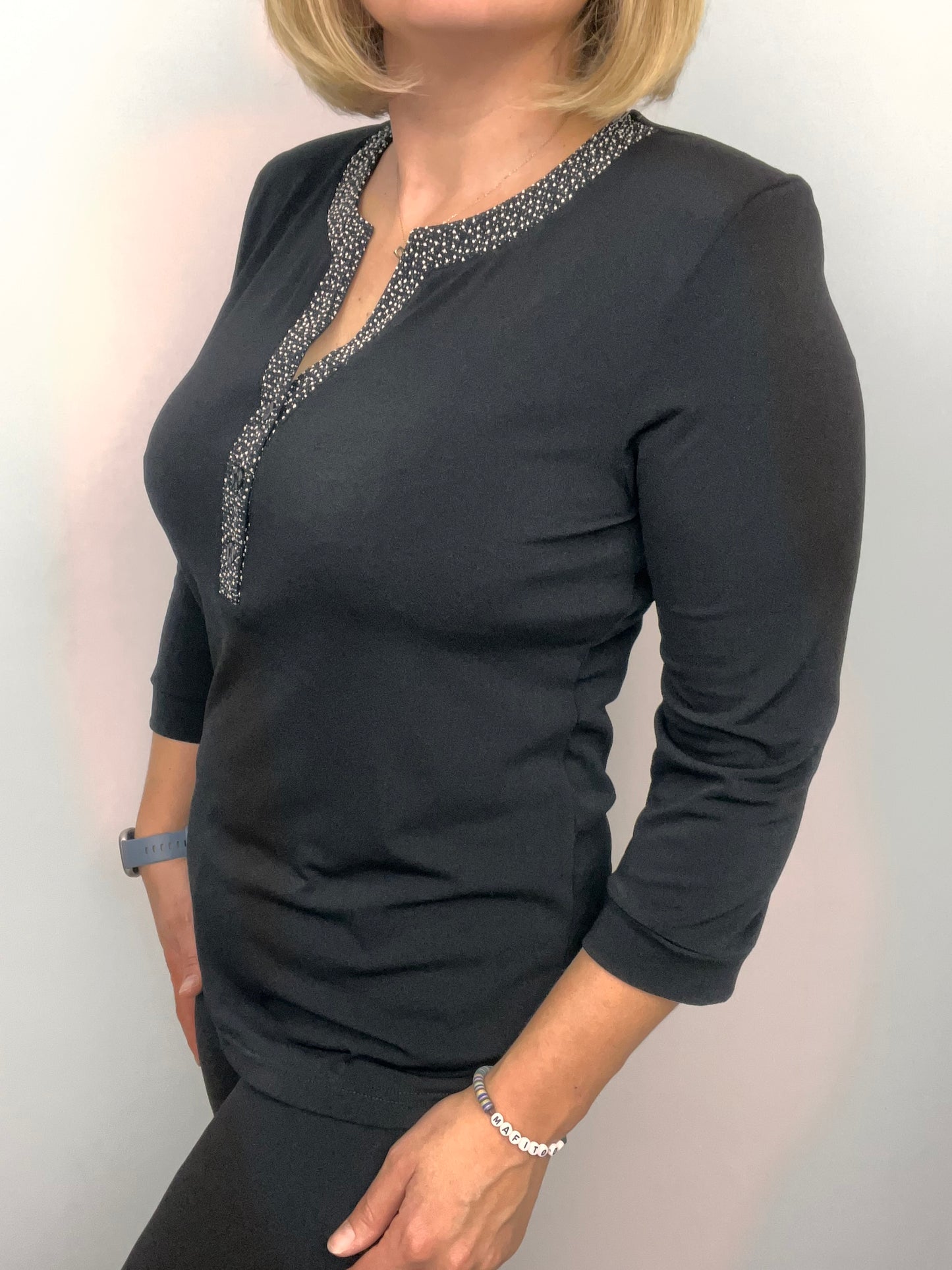 FRANCESCA black festive top