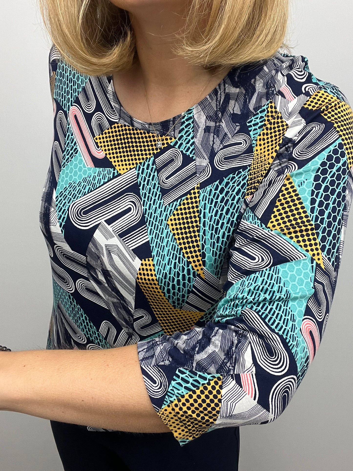 MARGARET cotton feel style top 3/4 sleeves