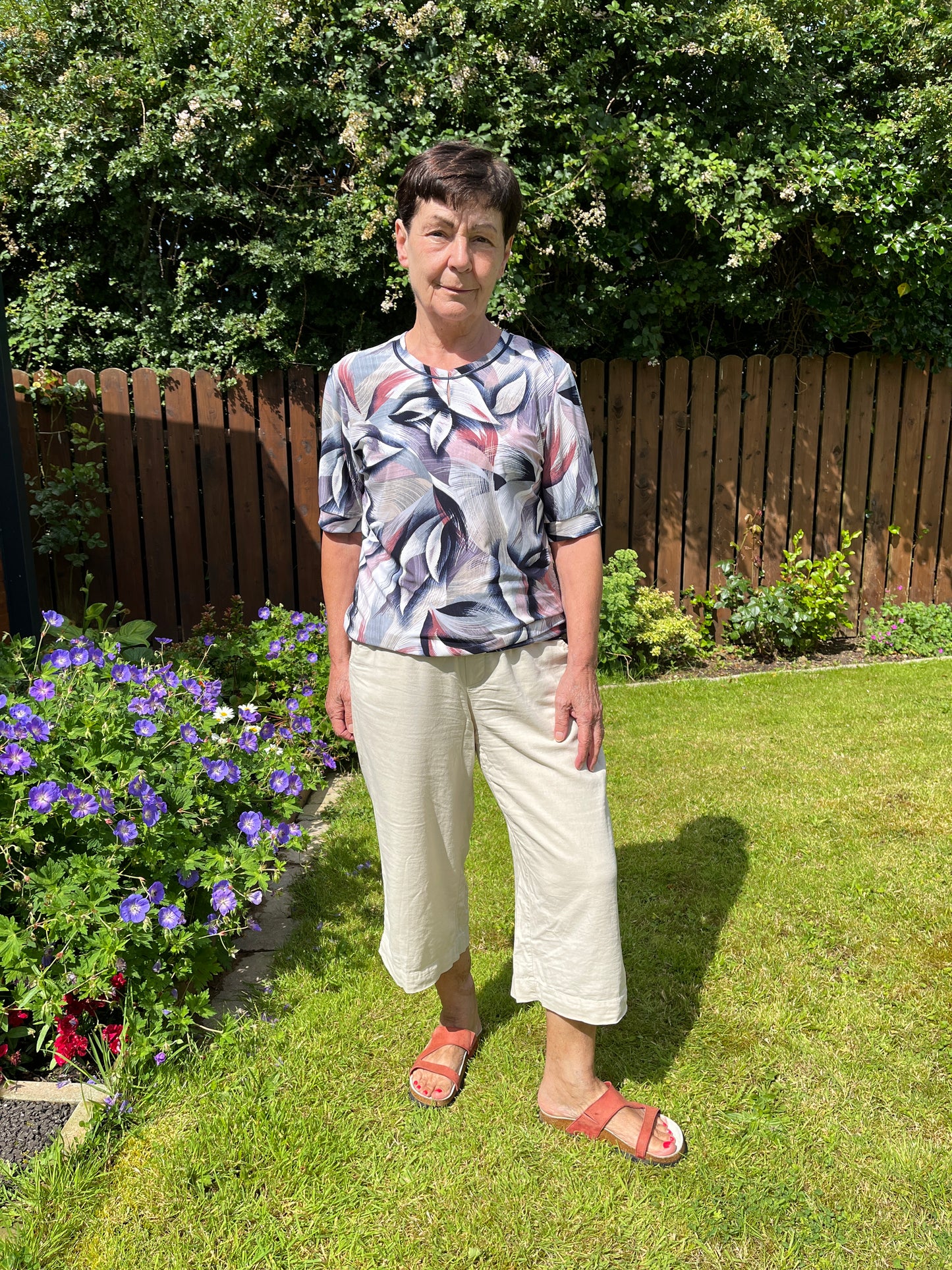 HAZEL short sleeve top with wide band