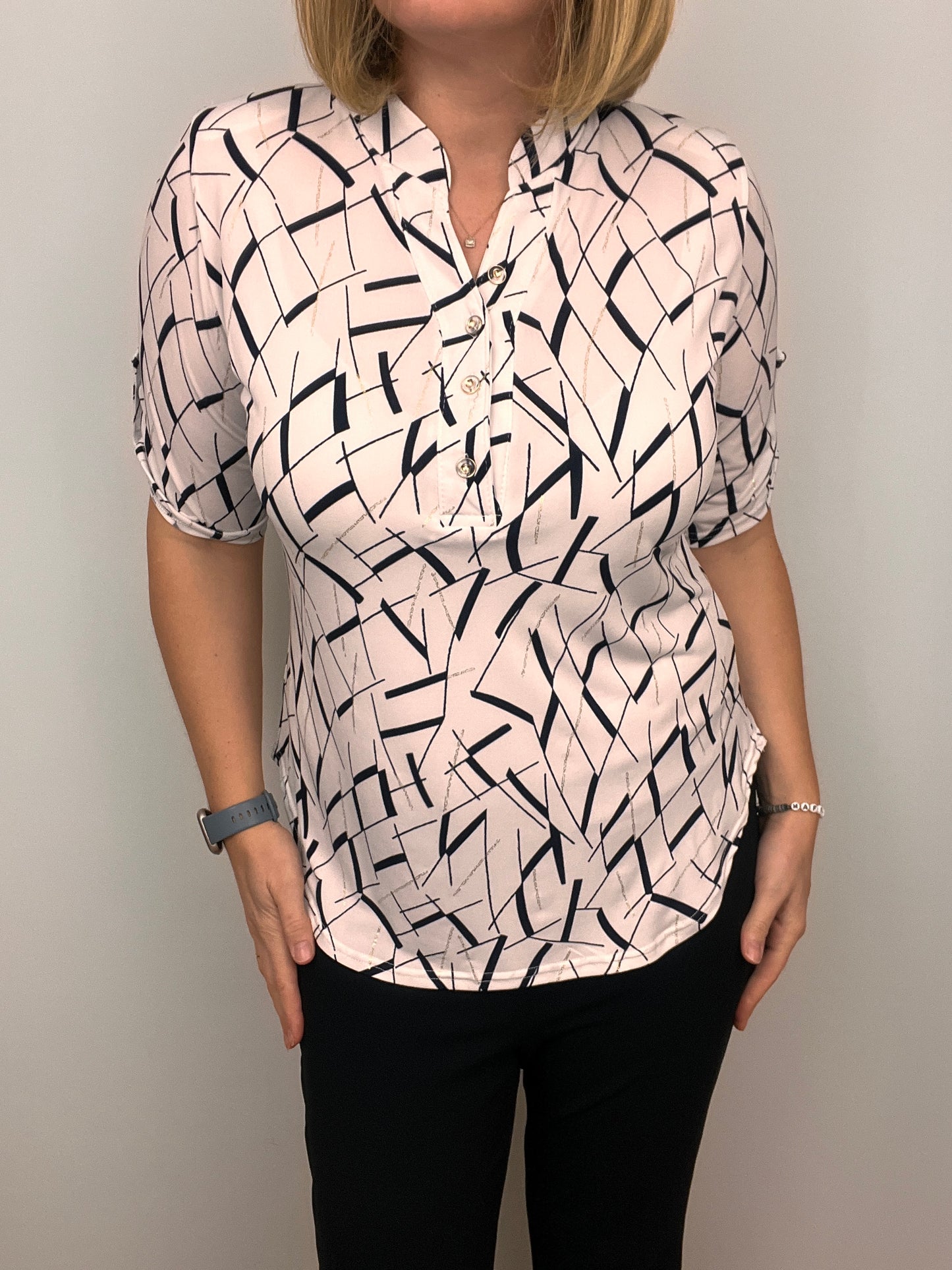 DEBRA stand-up collar blouse