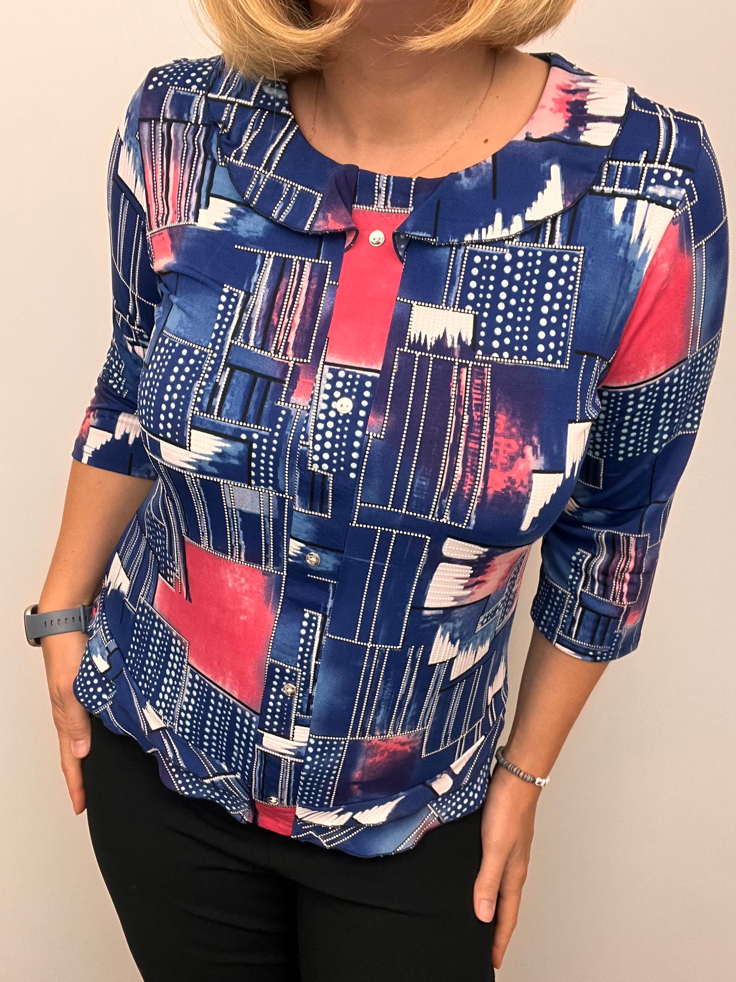 CLAUDIA top with single frill neckline