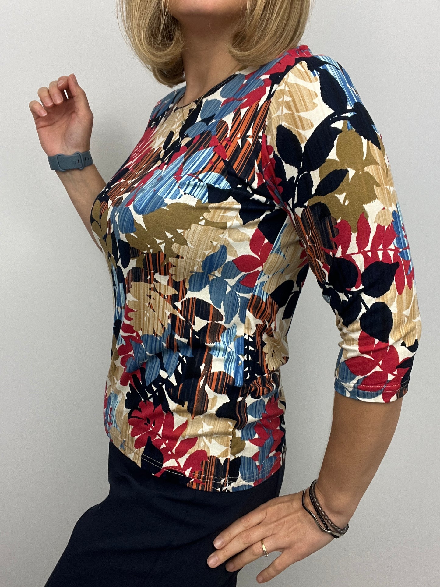 EVIE cotton feel style top 3/4 sleeves