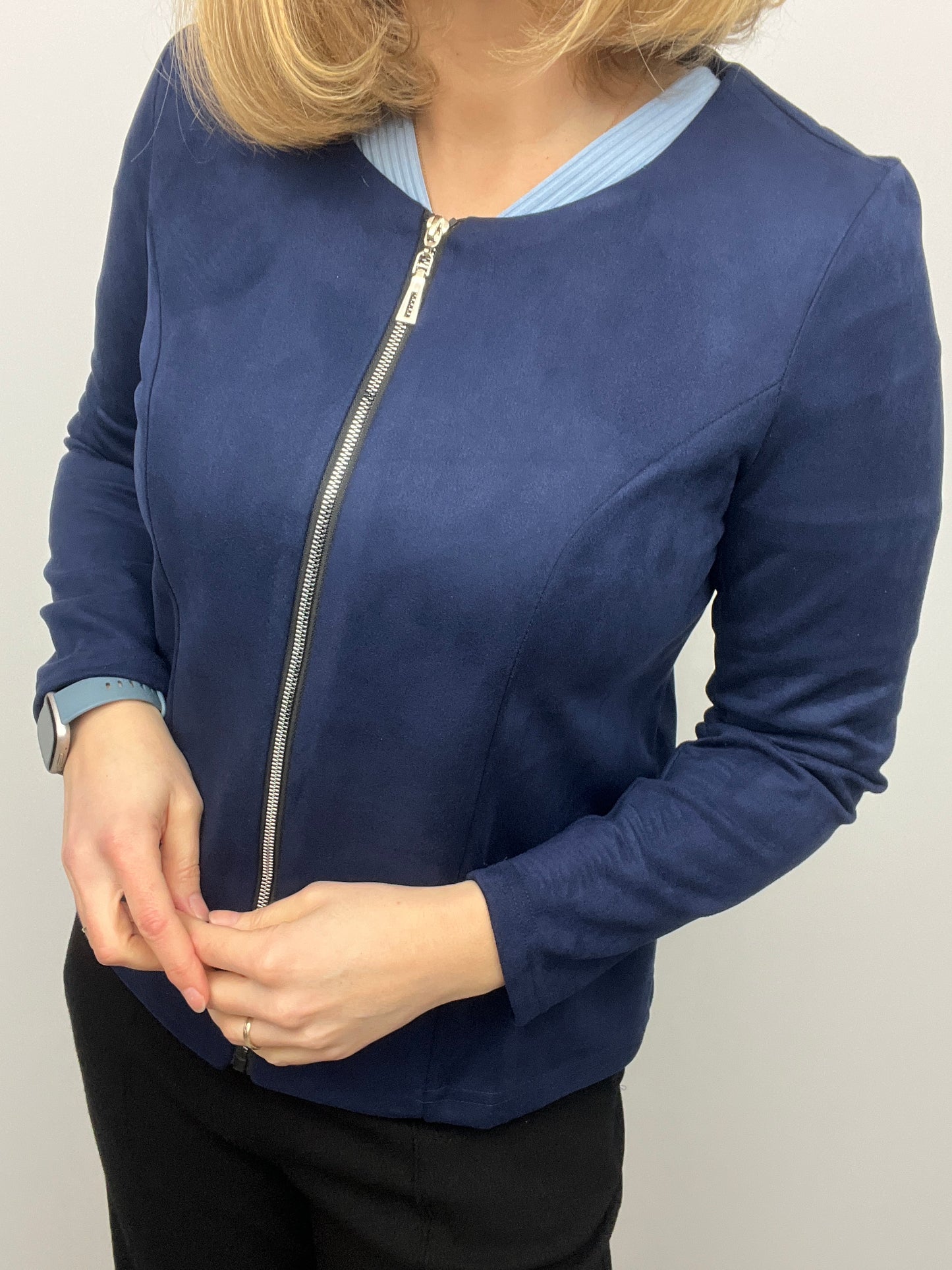 Navy Suedette jacket