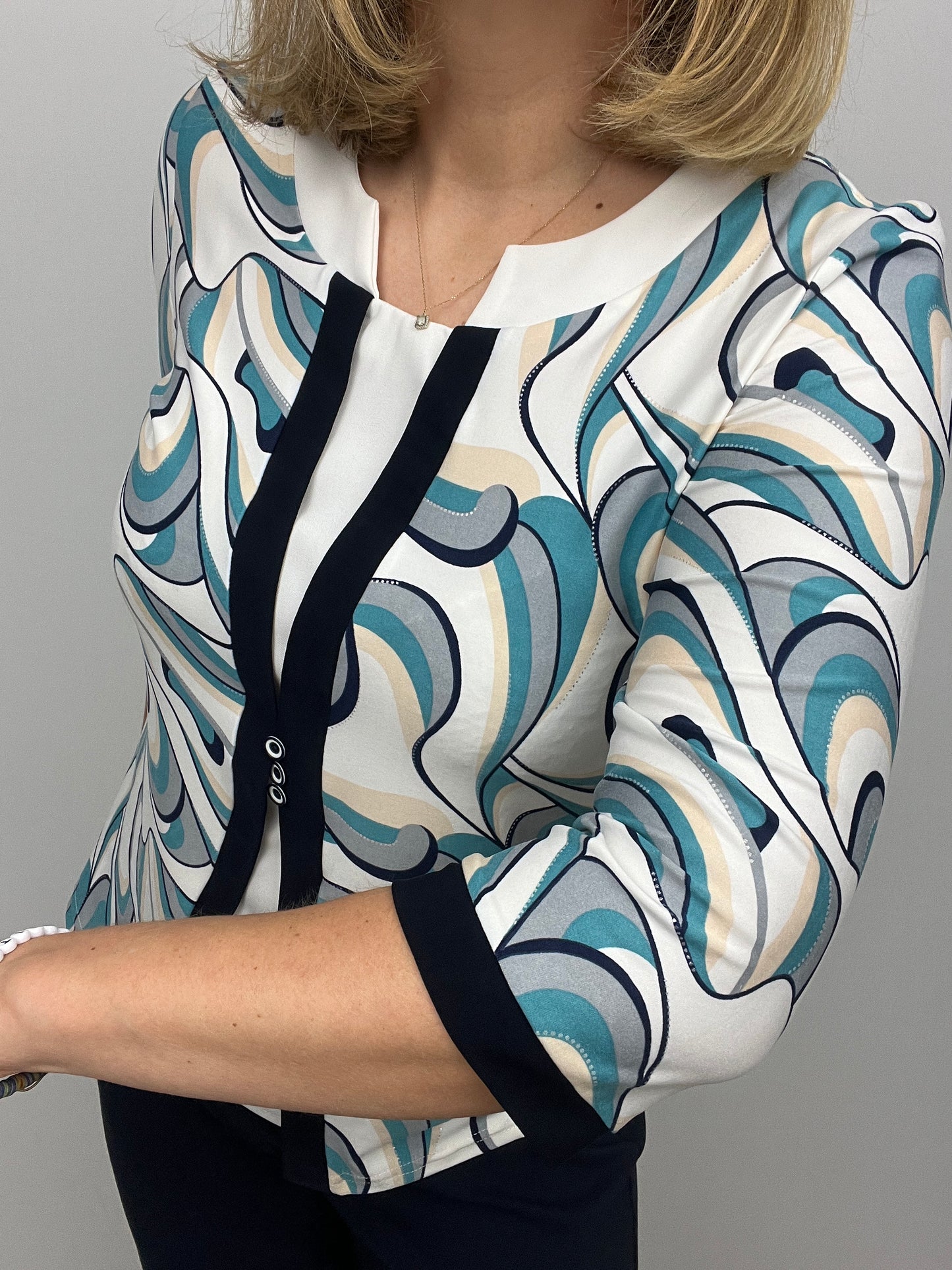 GWENDOLINE twin-set effect top