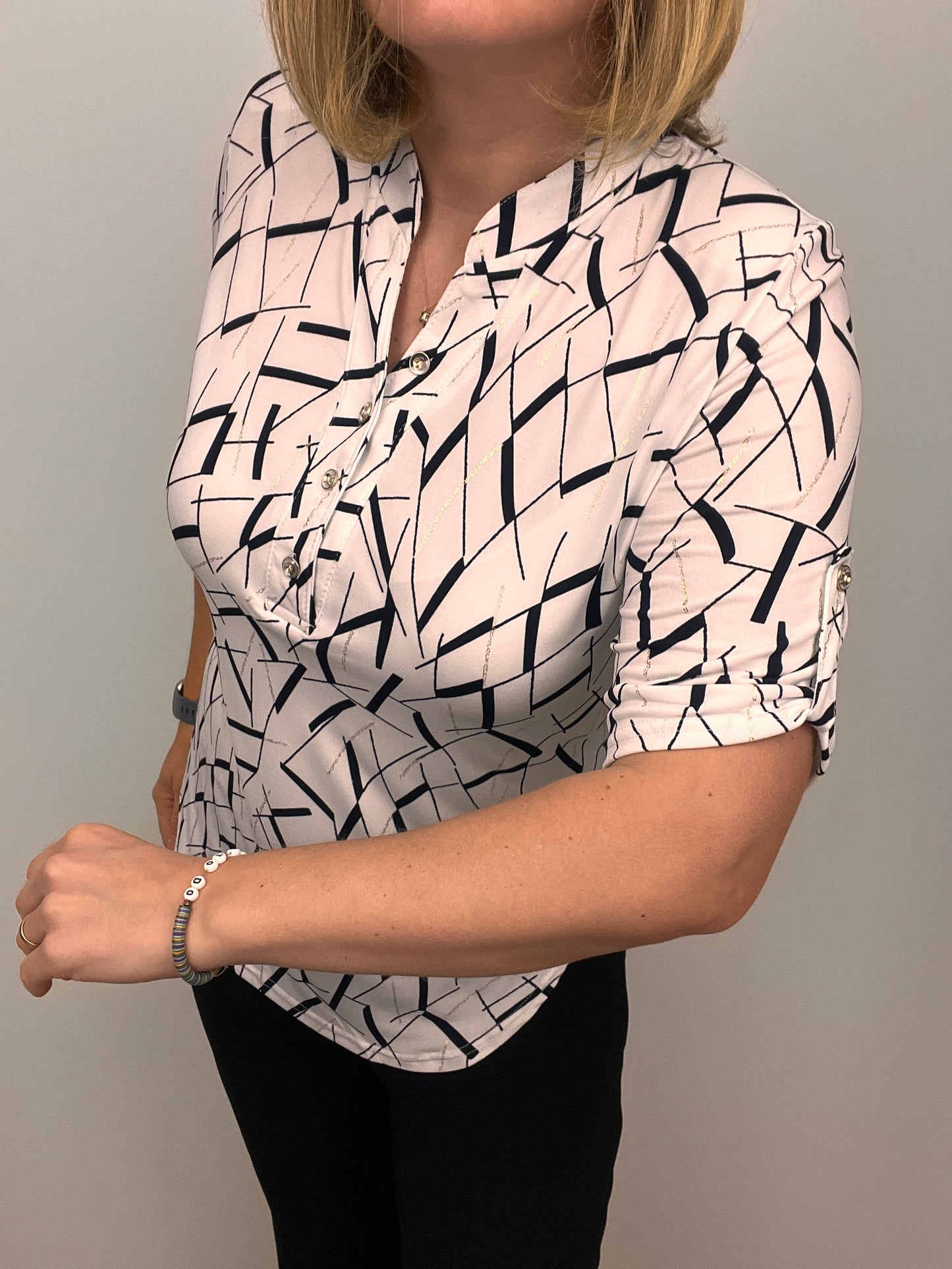 DEBRA stand-up collar blouse