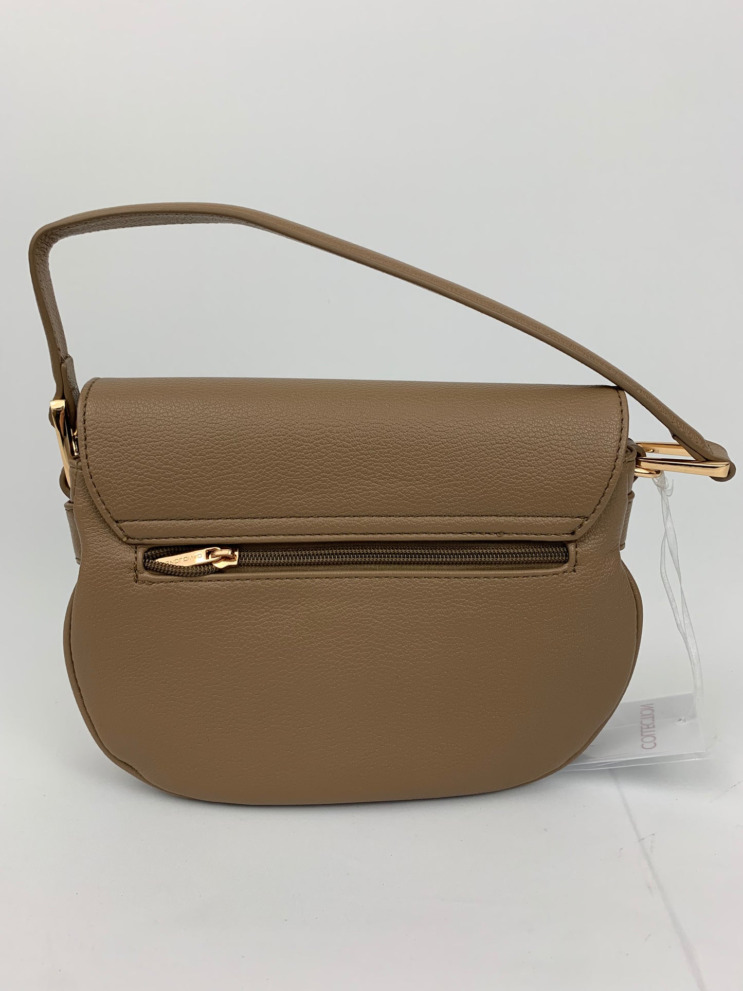 SOFIA TAUPE - quality faux leather shoulder/crossbody handbag