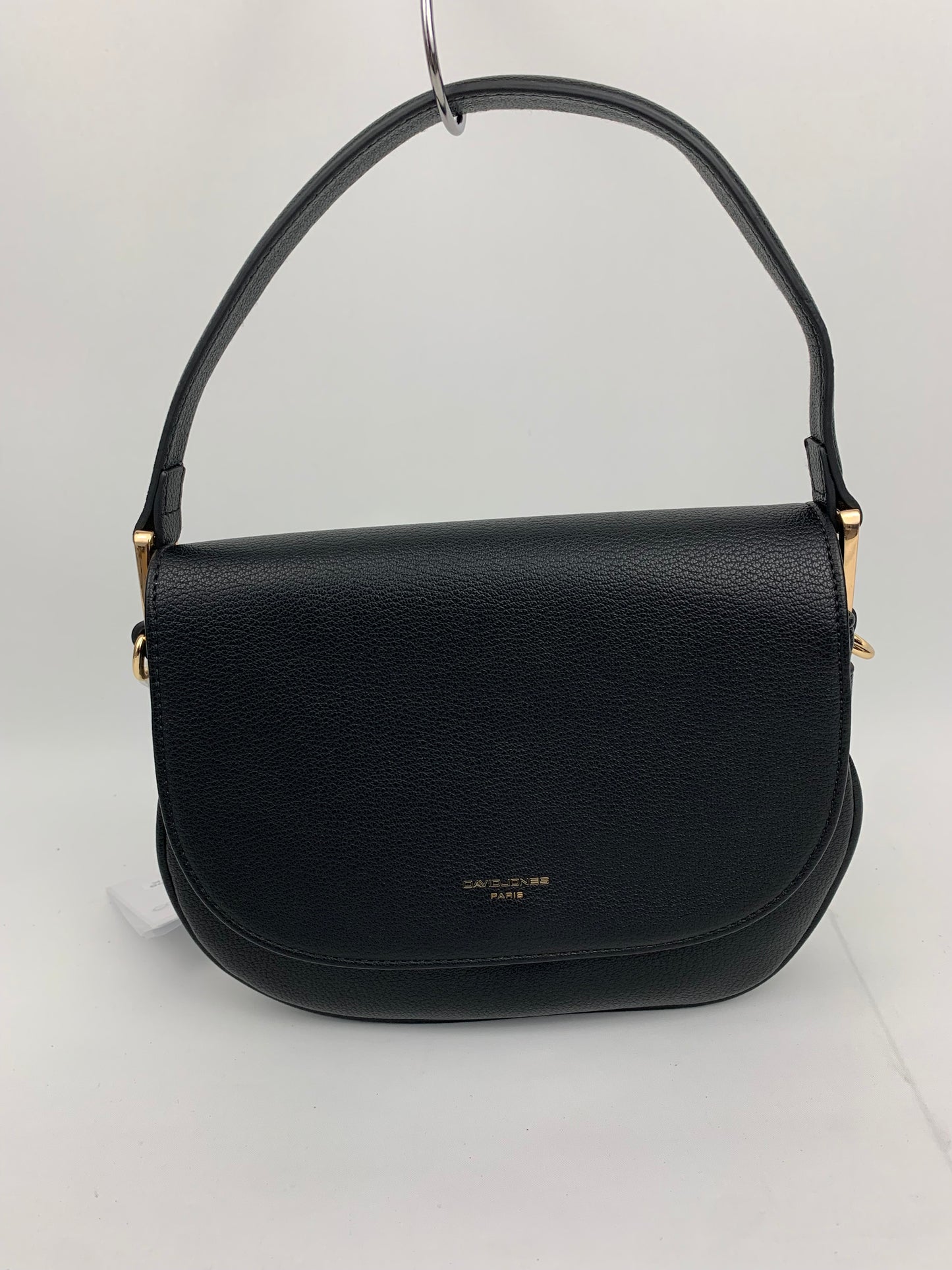 SOFIA BLACK - quality faux leather shoulder/crossbody handbag