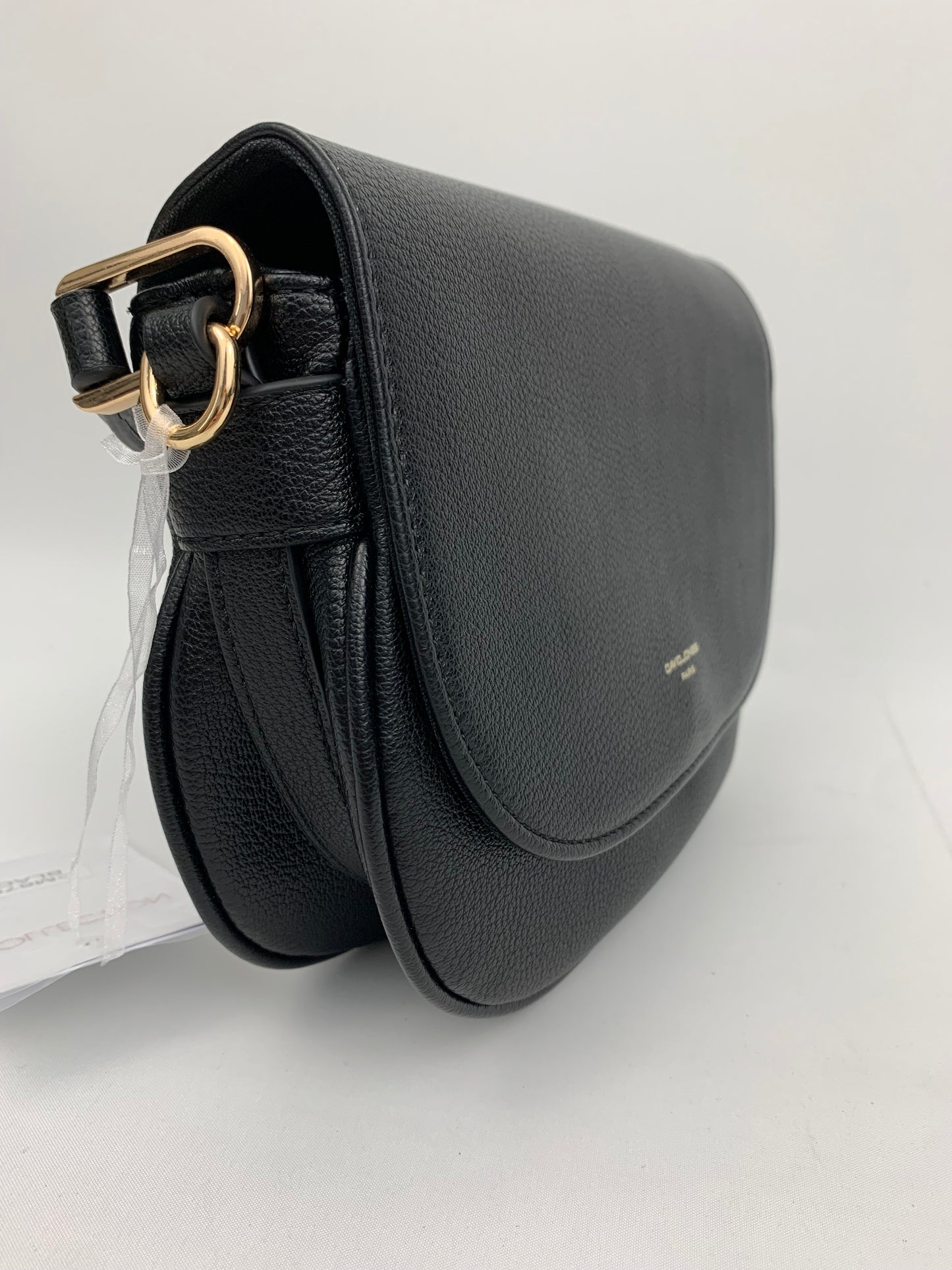 SOFIA BLACK - quality faux leather shoulder/crossbody handbag