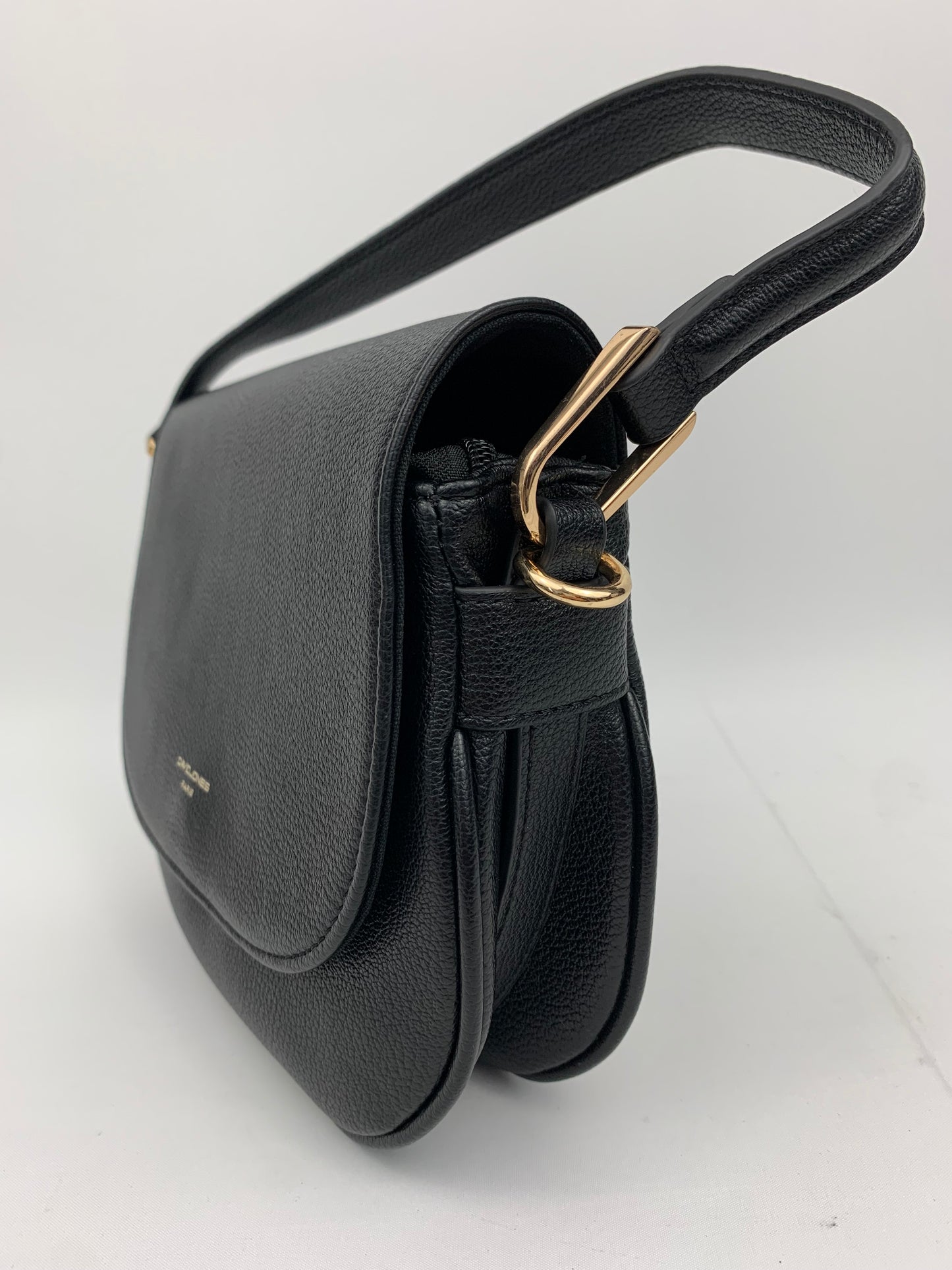 SOFIA BLACK - quality faux leather shoulder/crossbody handbag