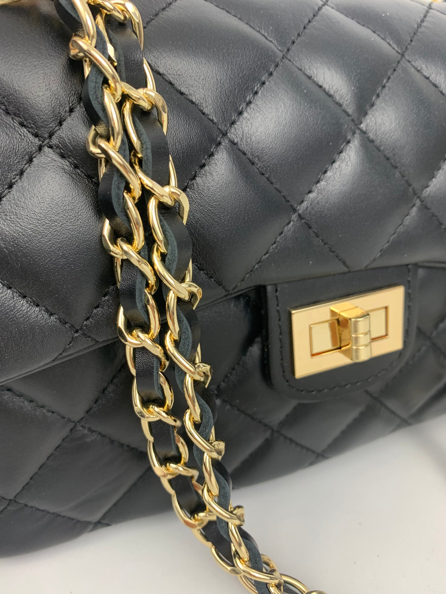 LONDON - Genuine leather shoulder chain strap bag