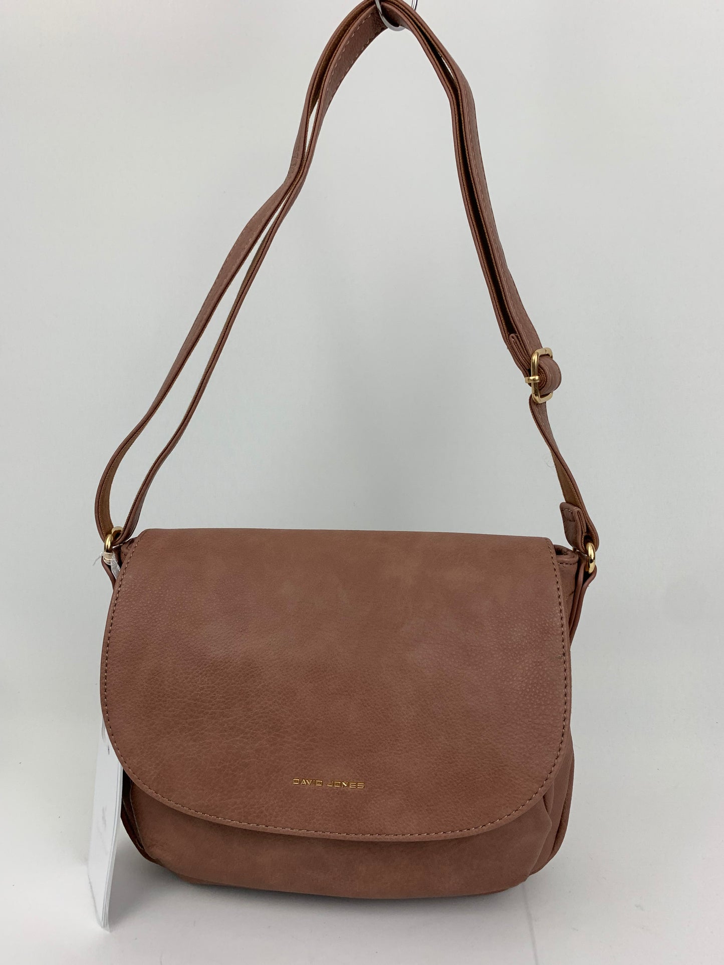 HAMBURG DEEP PINK - Soft faux leather saddle shoulder bag