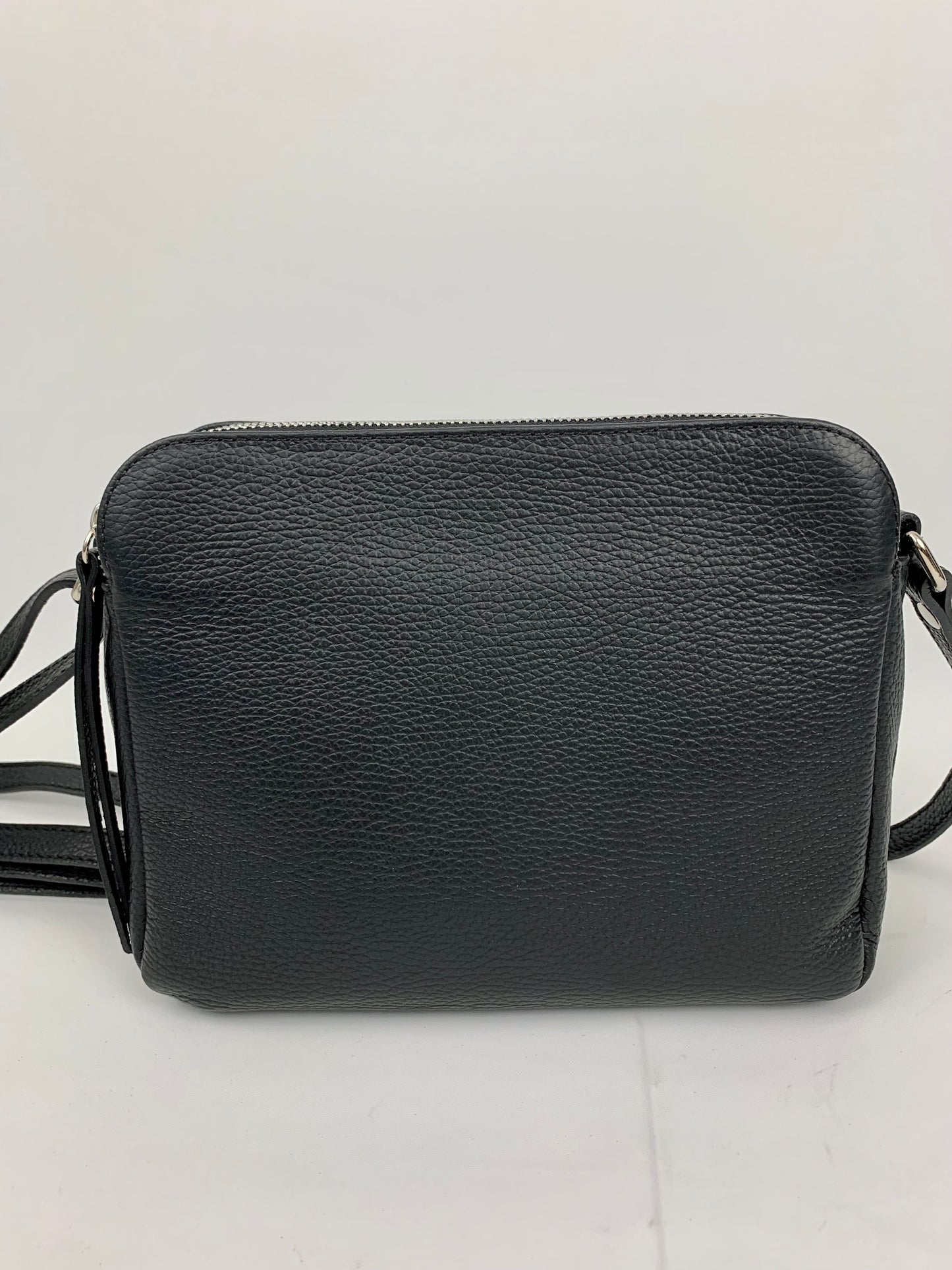 GENOA - Italian Genuine leather crossbody bag - black