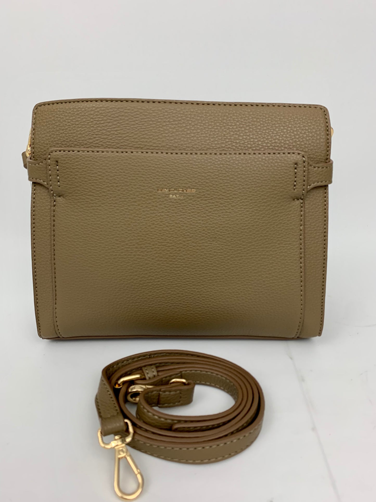 RHODE ISLAND TAUPE - quality faux leather shoulder/crossbody handbag