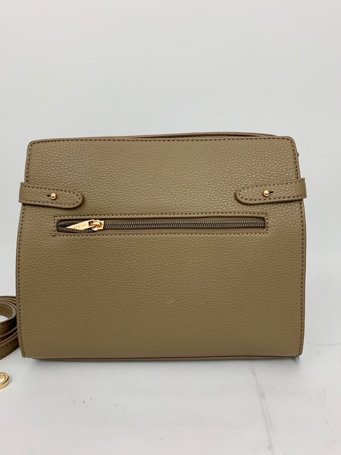 RHODE ISLAND TAUPE - quality faux leather shoulder/crossbody handbag