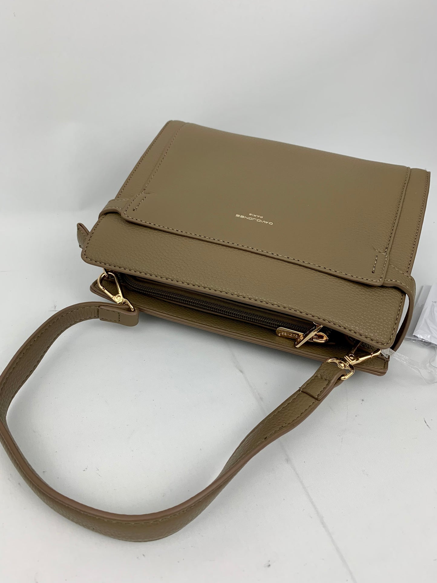 RHODE ISLAND TAUPE - quality faux leather shoulder/crossbody handbag