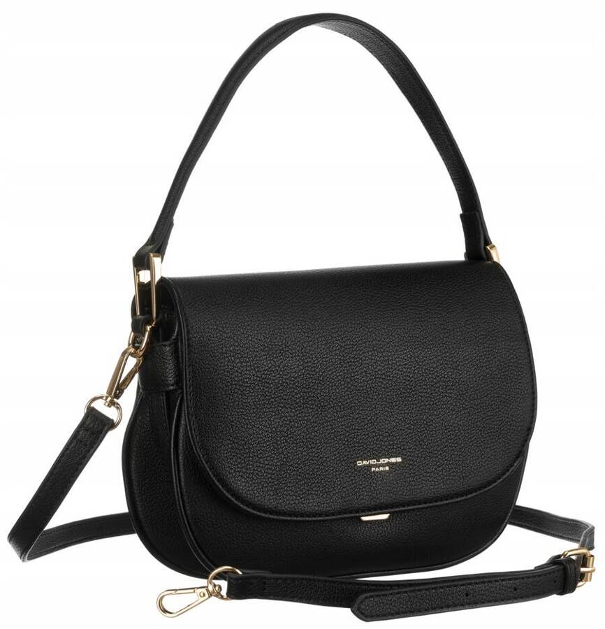 SOFIA BLACK - quality faux leather shoulder/crossbody handbag