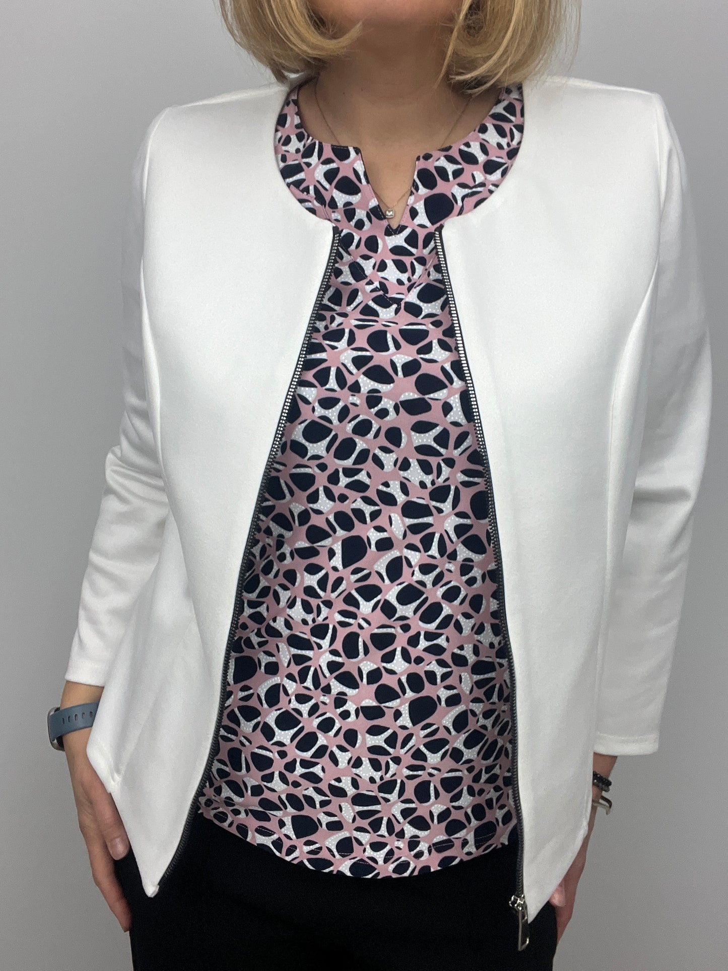 Suedette jacket cream