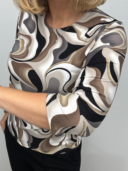 CLARA peachy feeling style top 3/4 sleeves