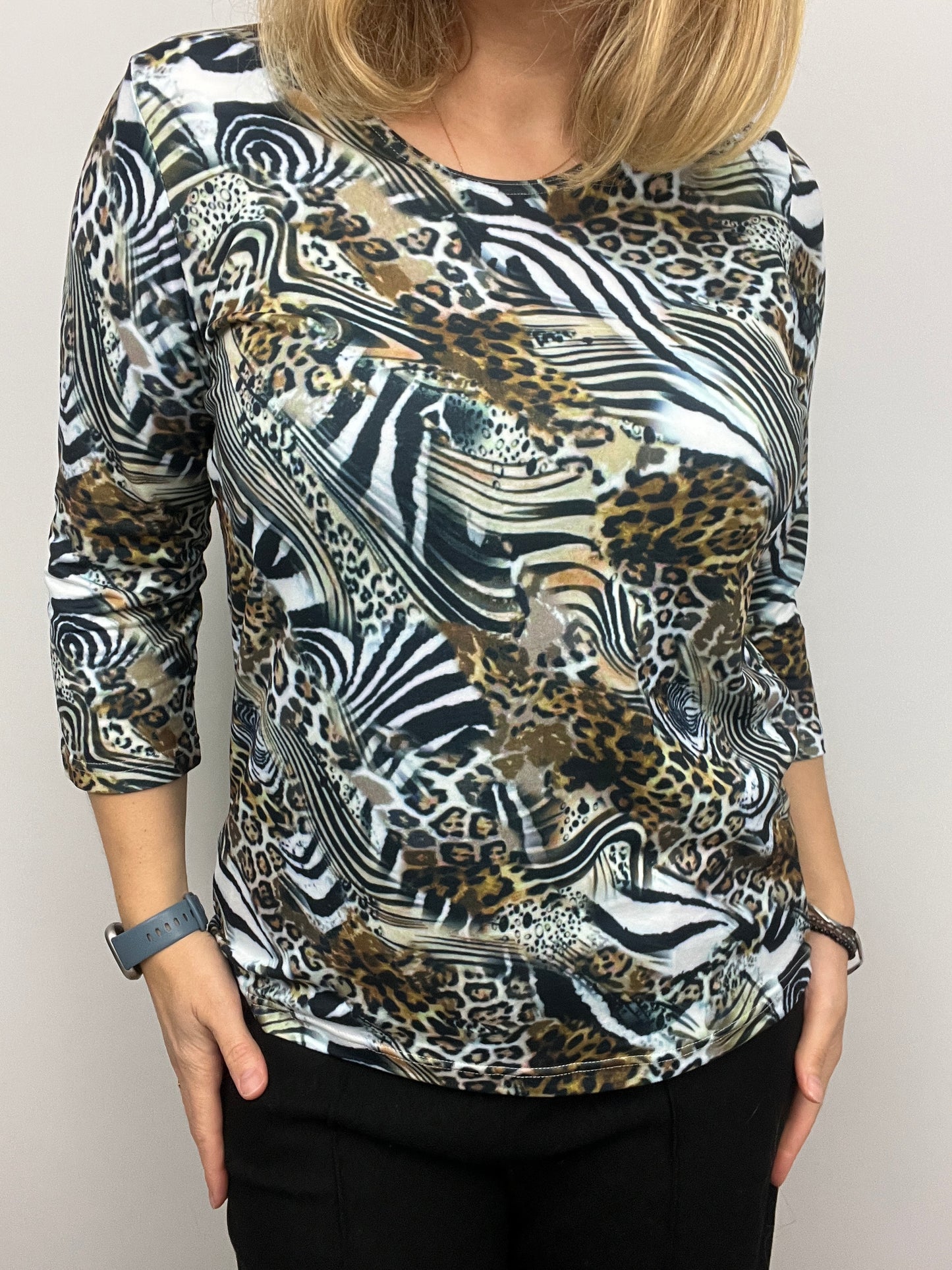 IRENE peachy feeling style top 3/4 sleeves