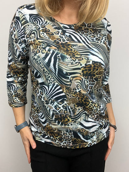 IRENE peachy feeling style top 3/4 sleeves