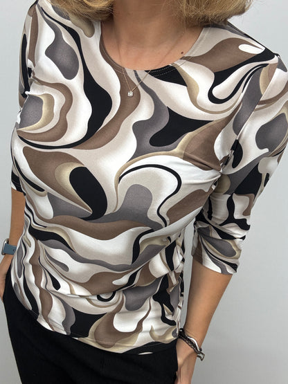 CLARA peachy feeling style top 3/4 sleeves