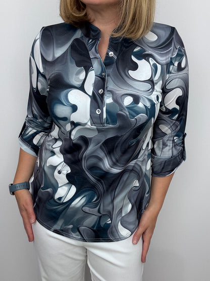 PENELOPE stand-up collar blouse