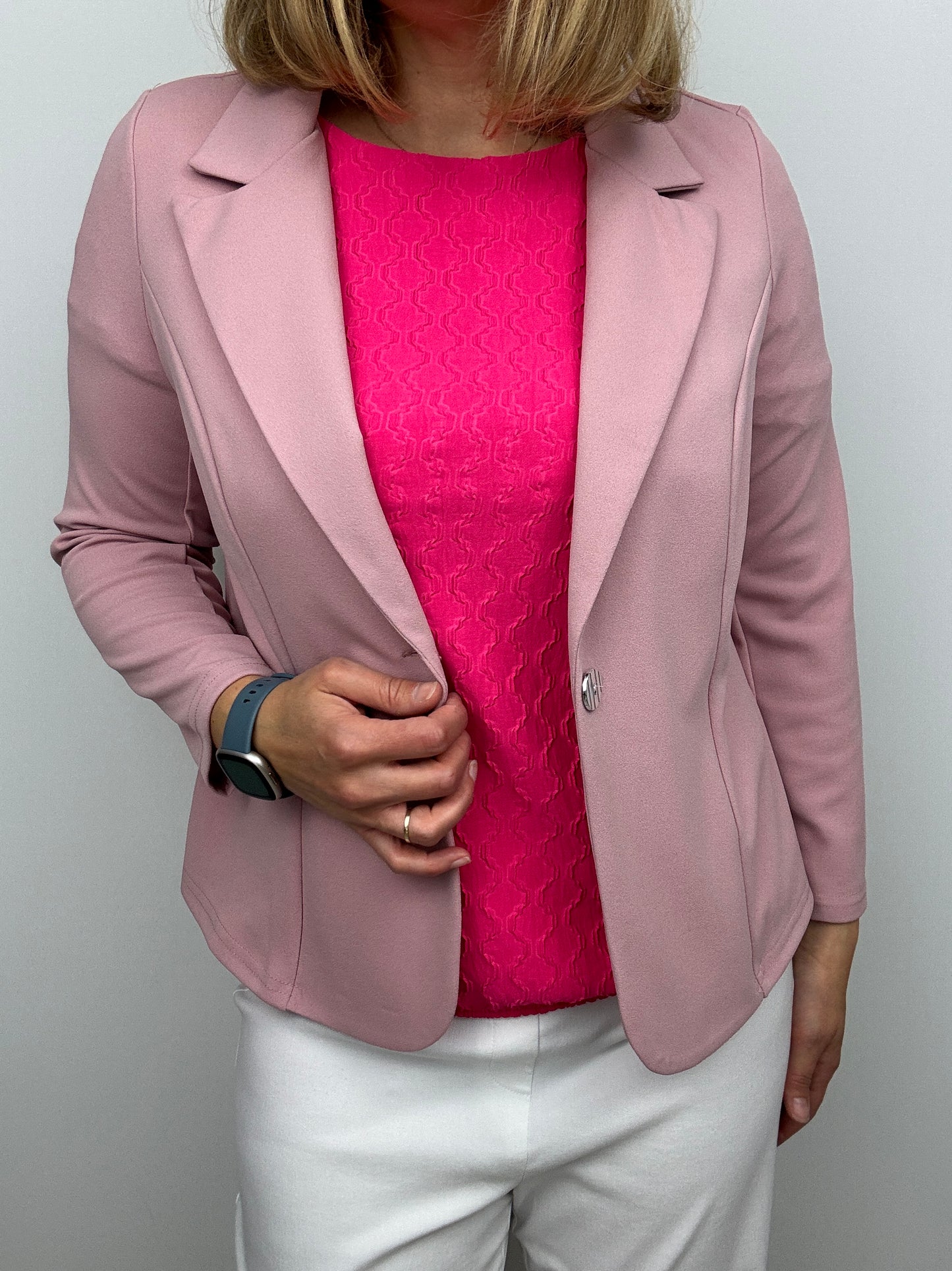 EMMA textured hot pink top