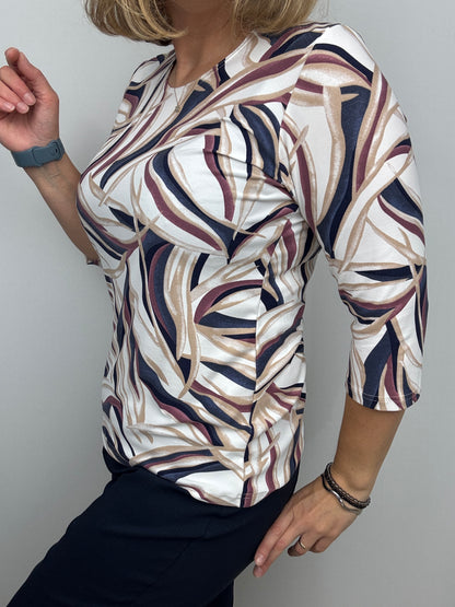LENA peachy feeling style top 3/4 sleeves