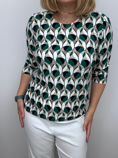PIPER peachy feeling style top 3/4 sleeves