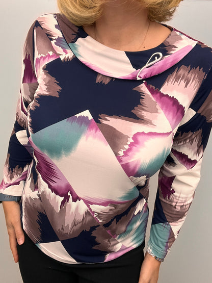 GINA Top with flat cowl neck