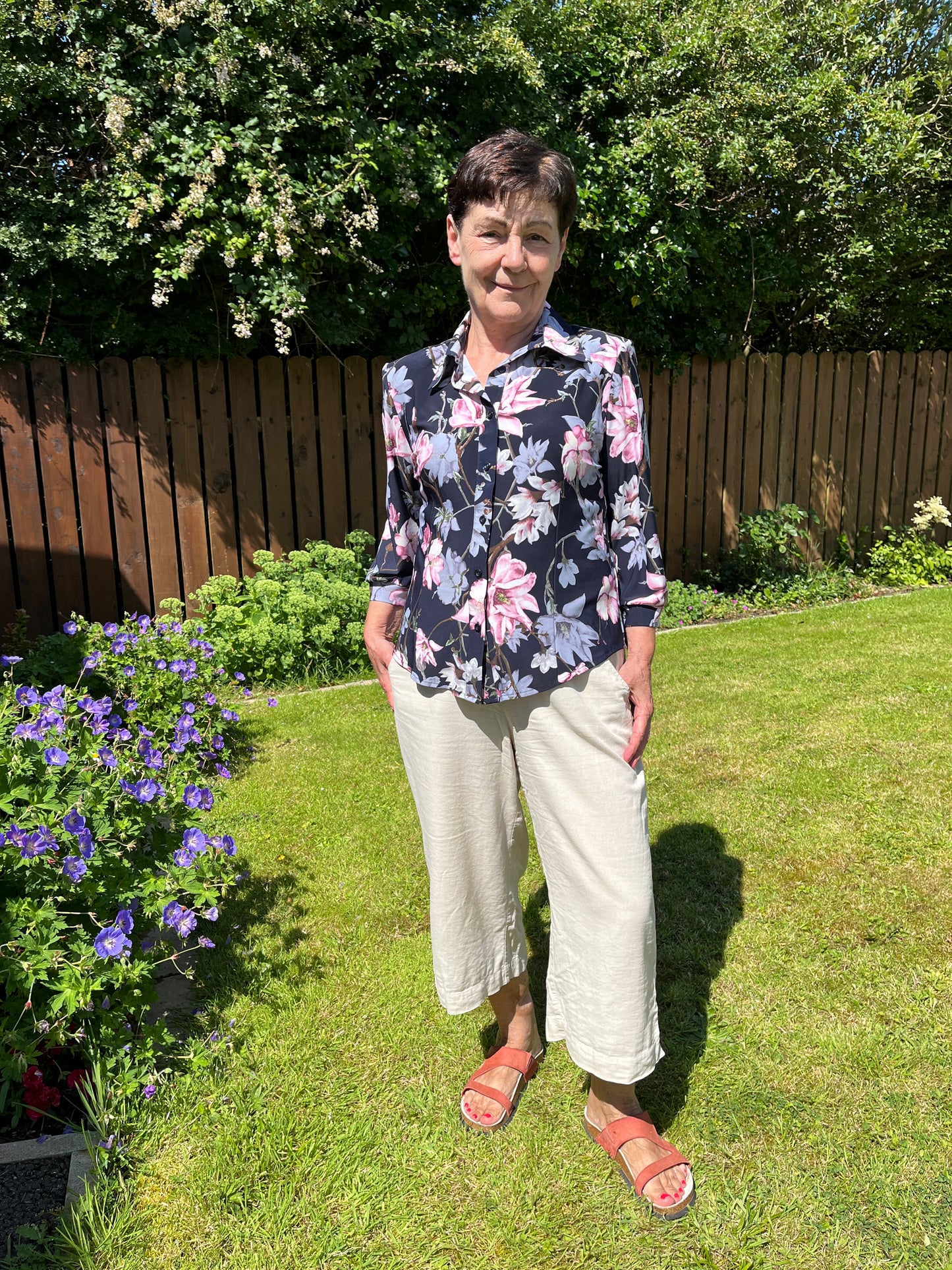 TARA button down blouse without ruching