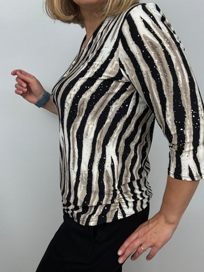 SYDNEY 3/4 sleeve zip top